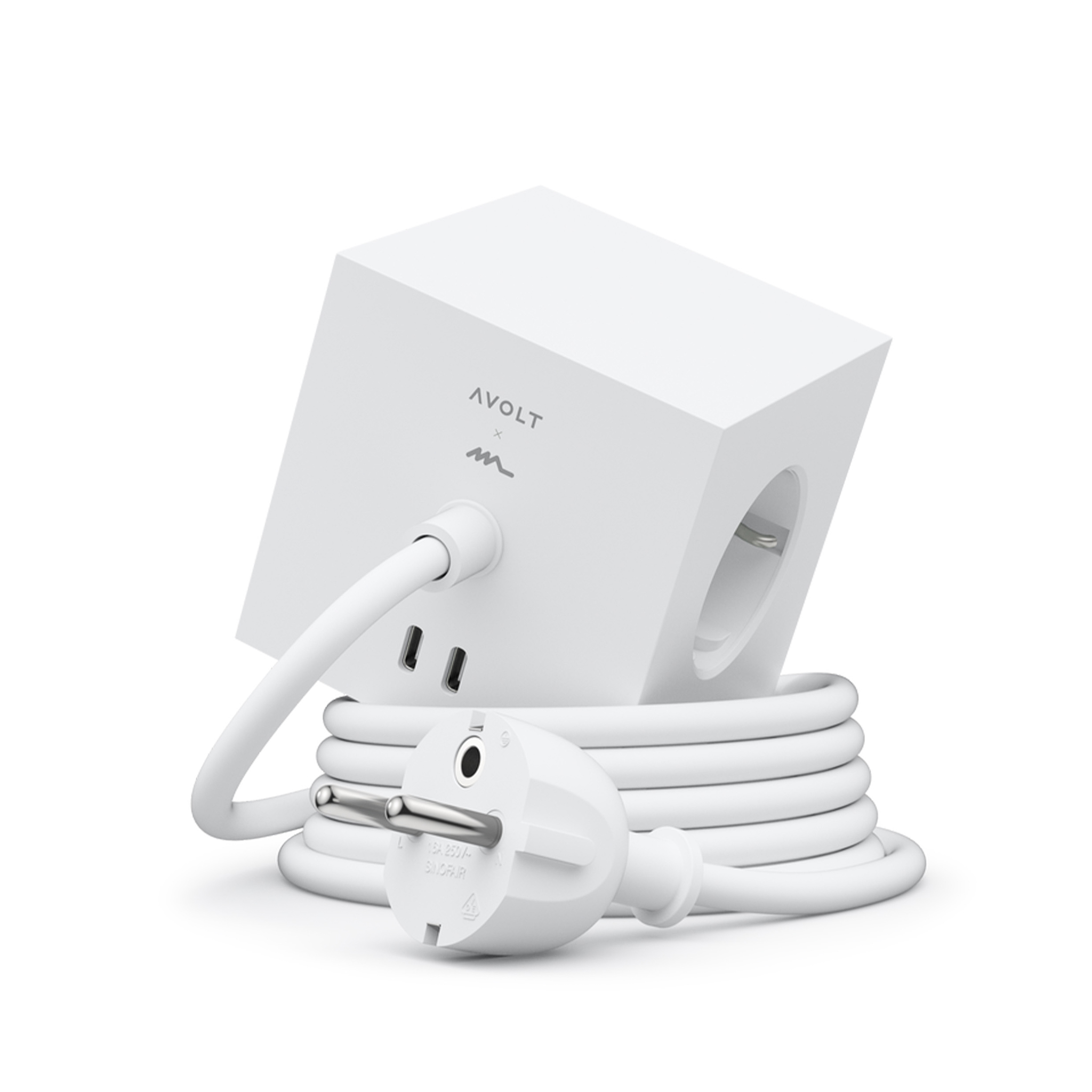 AVOLT // SQUARE 1 - STECKDOSENADAPTER USB-C MAGNET 3M |LIMITED EDITION XMARTINELLI OPAL WHITE