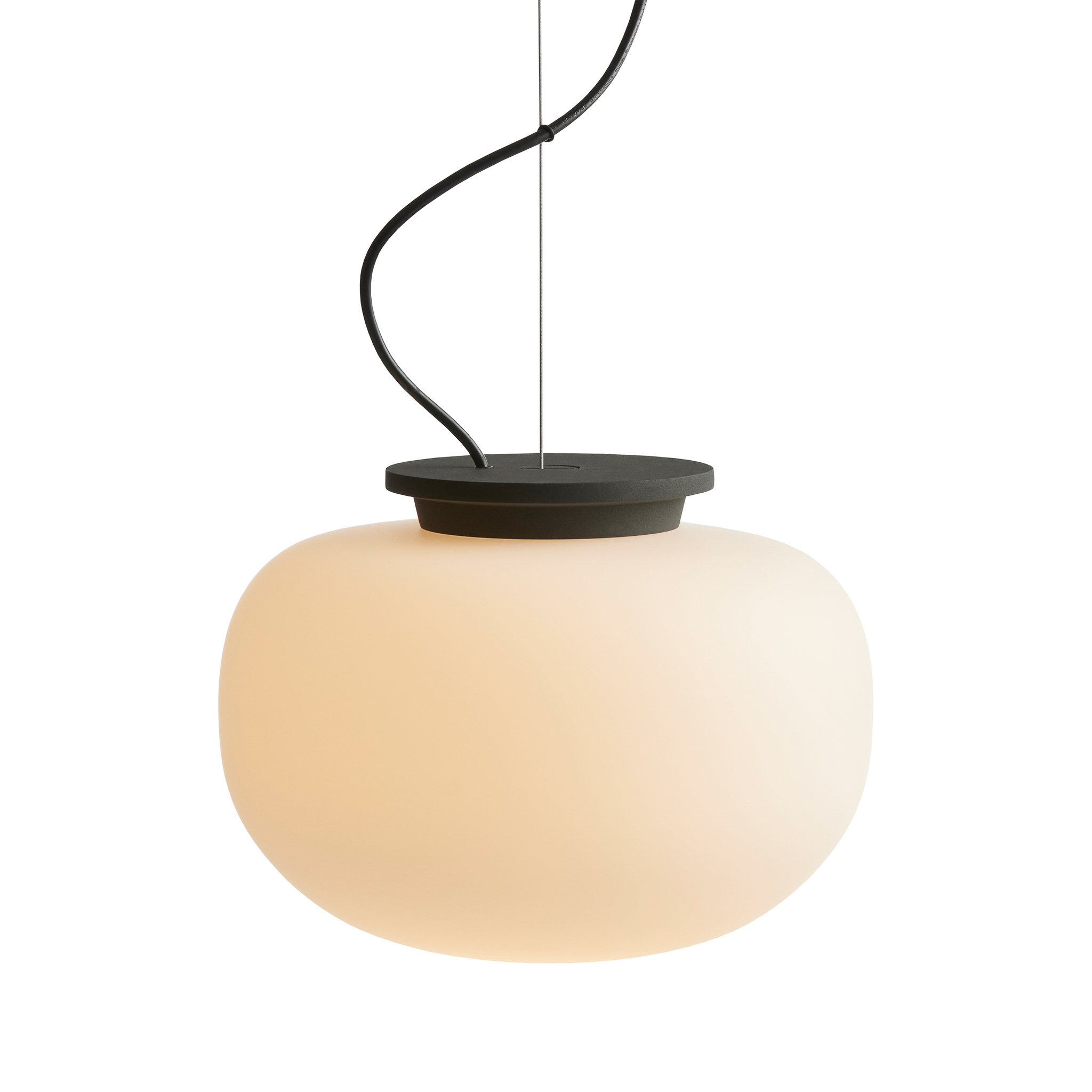 FRANDSEN // SUPERNATE PENDANT Ø28 EU - PENDELLEUCHTE | OPAL WHITE/BLACK