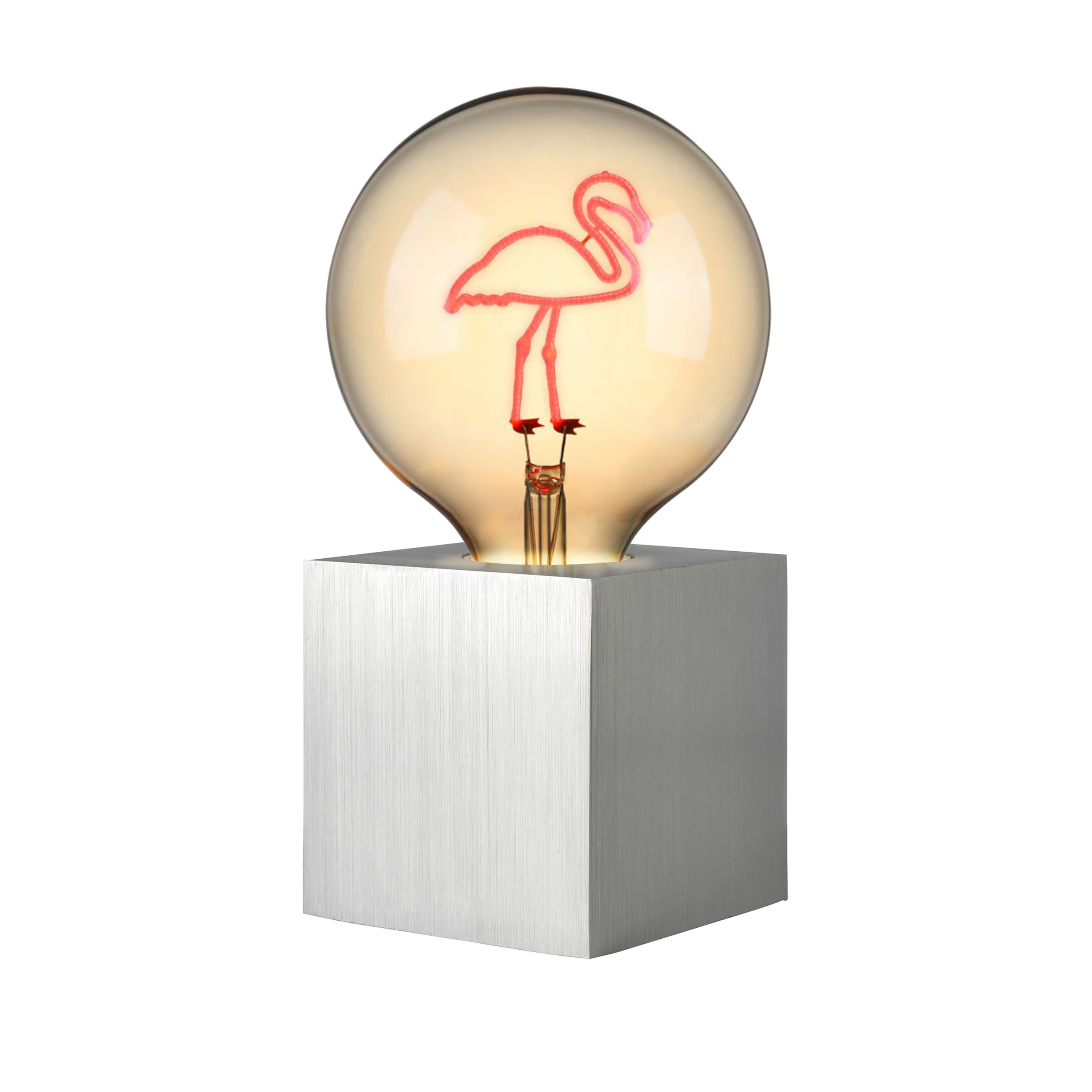 SOMPEX // CUBIC - TABLE LAMP CUBE | ALUMINIUM | FLAMINGO PINK