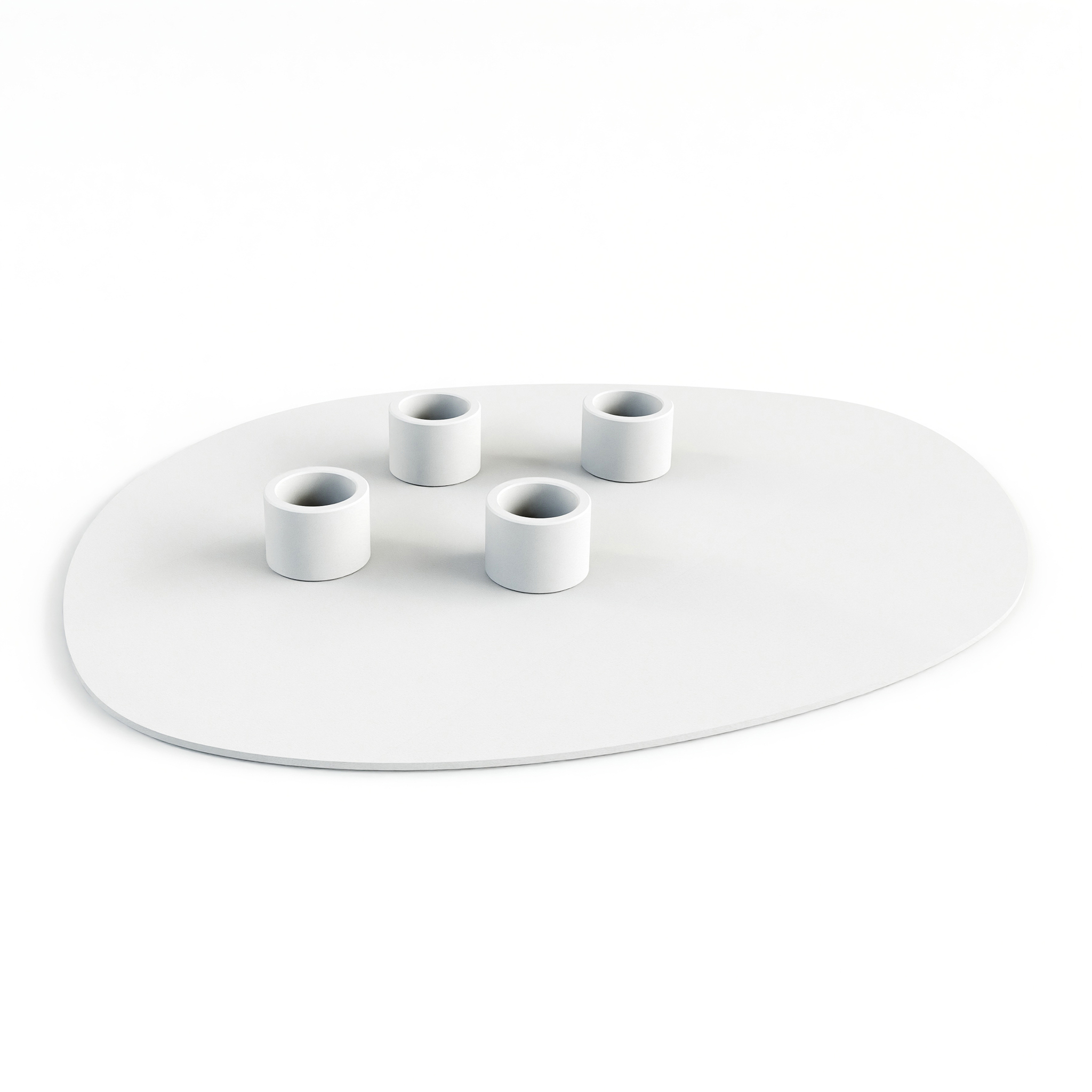 METALLBUDE // NOA L - CANDLE HOLDER | WHITE - 4-PACK