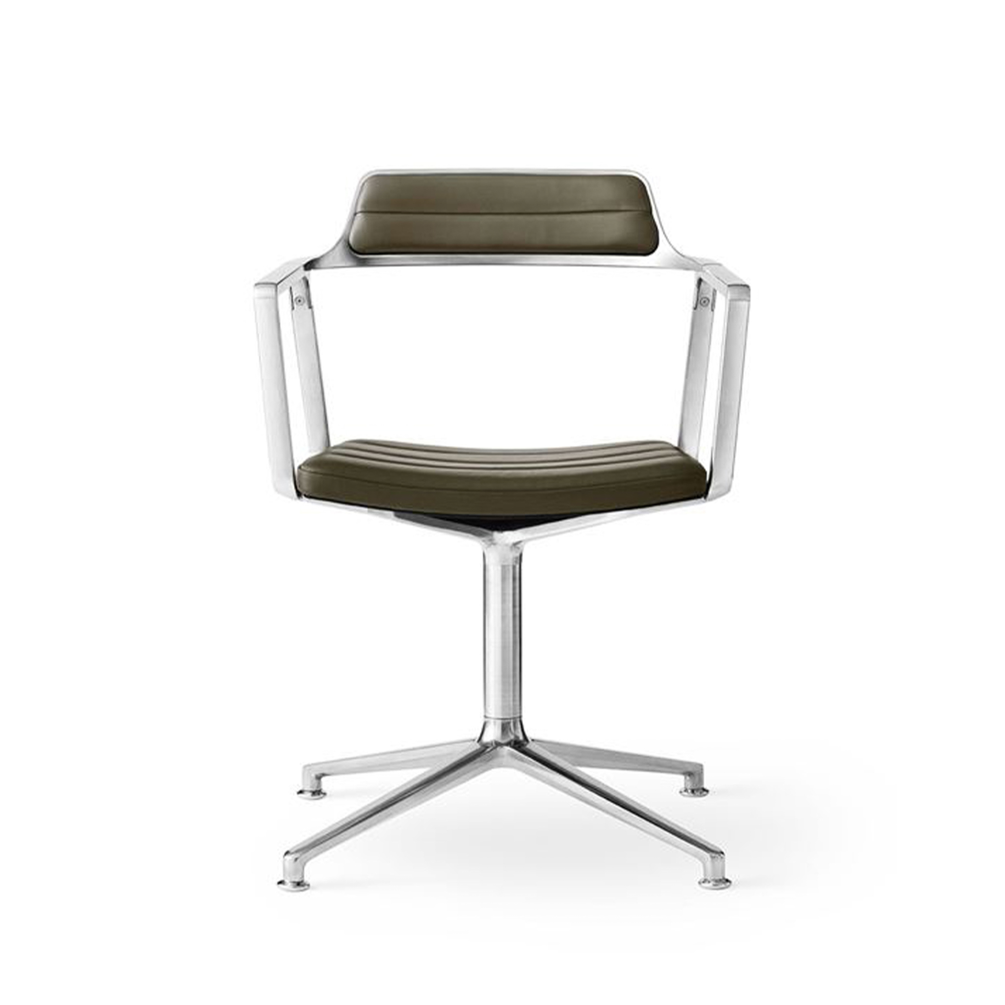 VIPP 452 // SWIVEL CHAIR - BOSCO GREEN, POL. FRAME, GLIDERS