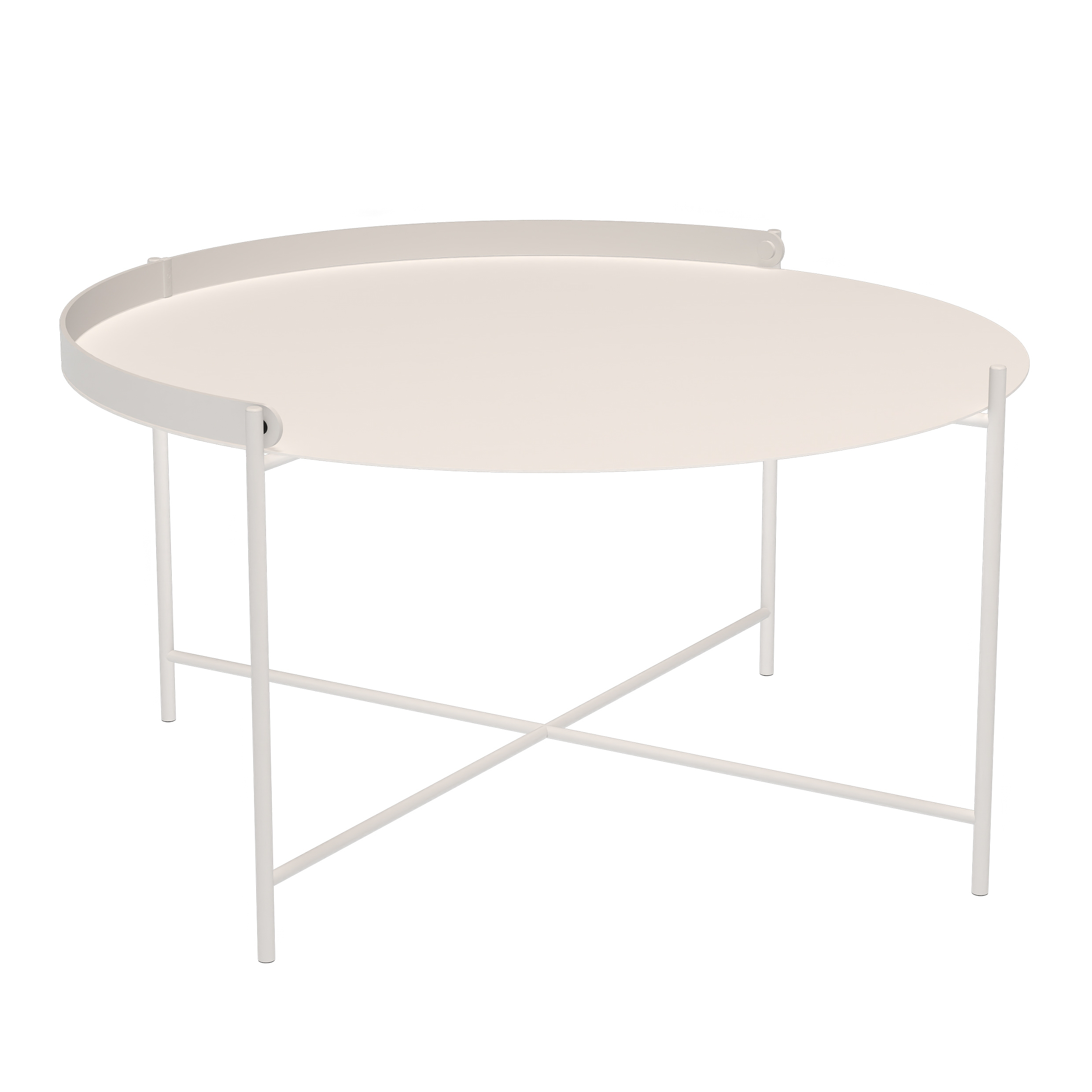 Houe // EDGE - Tray table, Ø76cm, Muted white