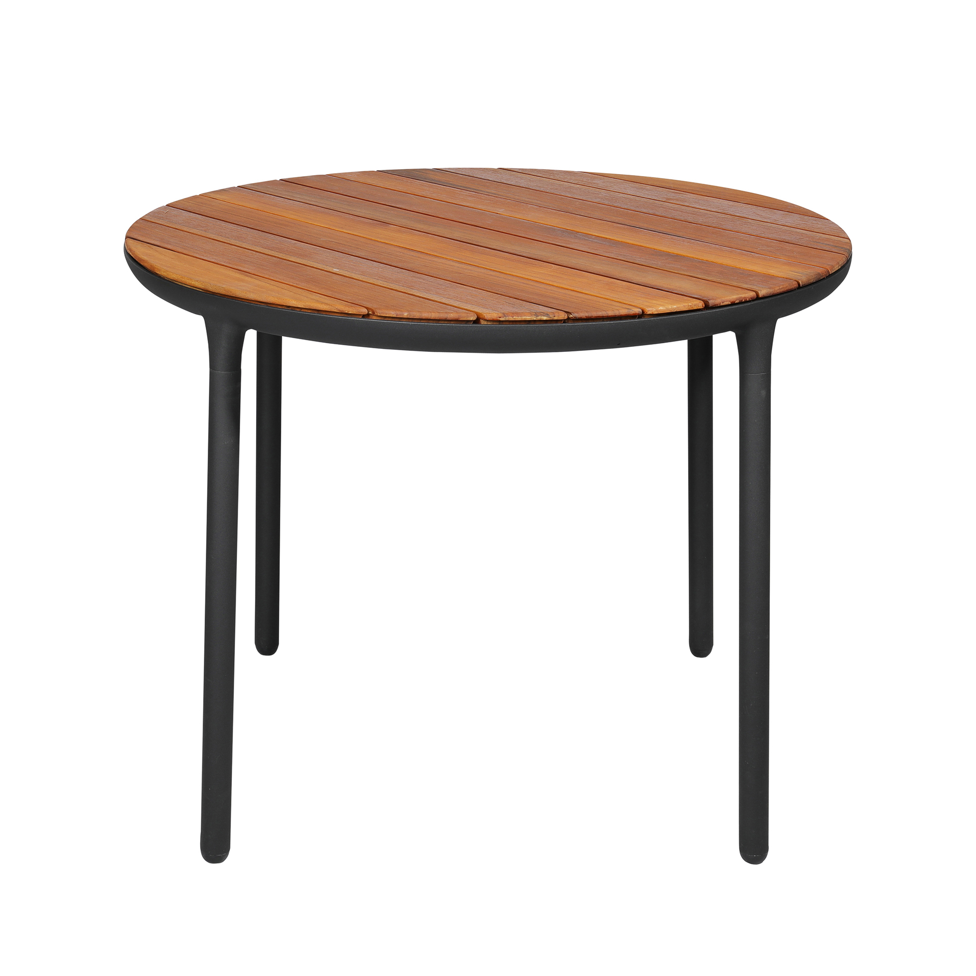 MINDO // MINDO 114 DINING TABLE Ø95 - DARK GREY | TEAK