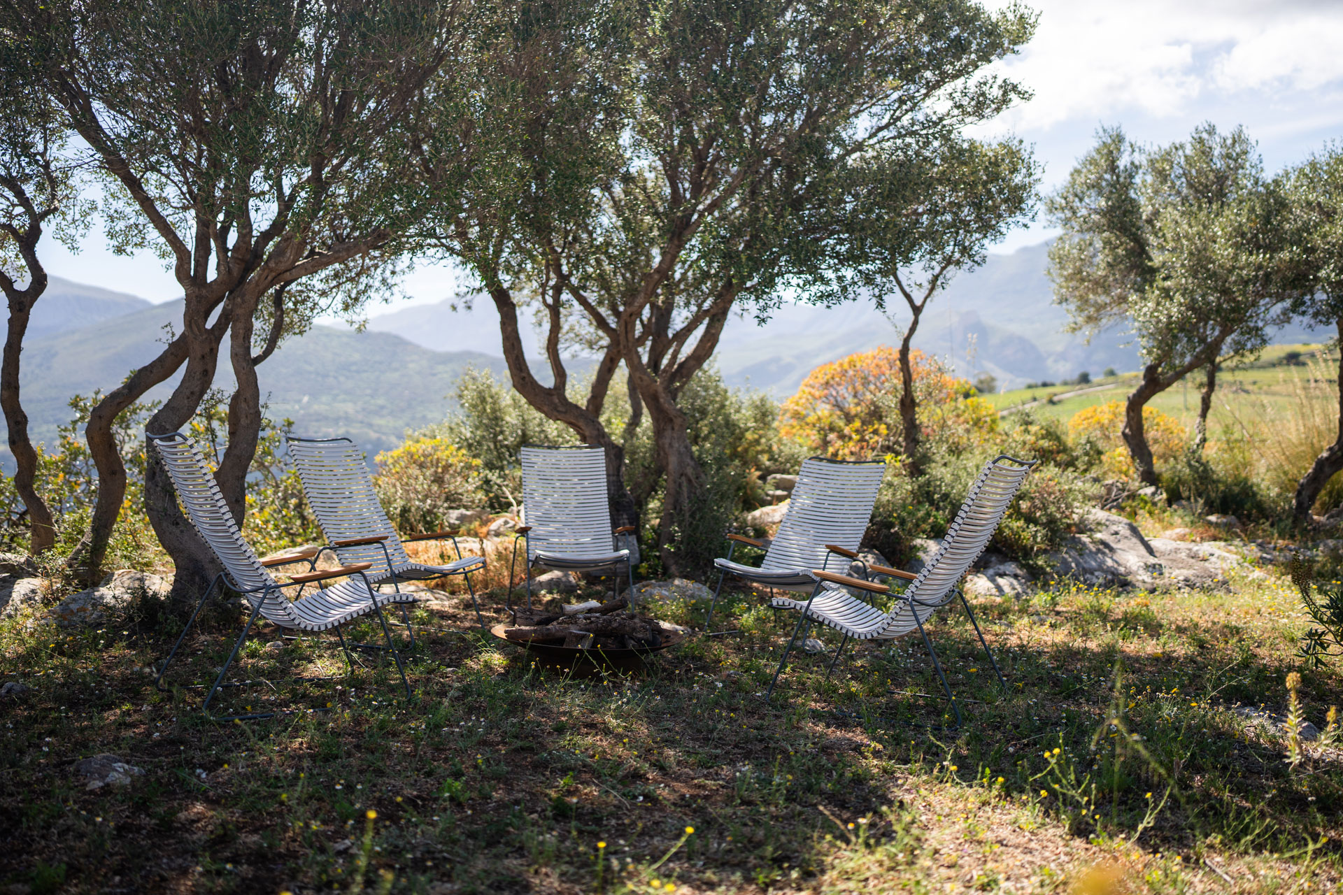 Houe // CLICK Lounge Chair - garden armchair, muted white