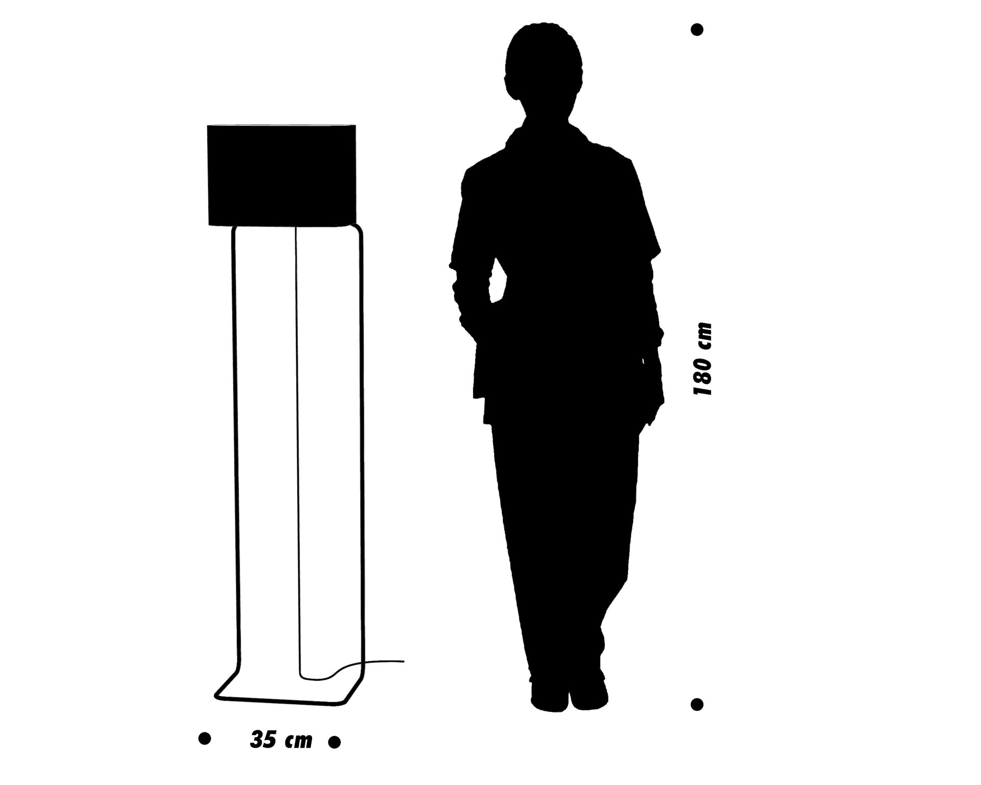 frauMaier // ThinLissie StDim - Floor lamp, senagold, foot switch, with StDim