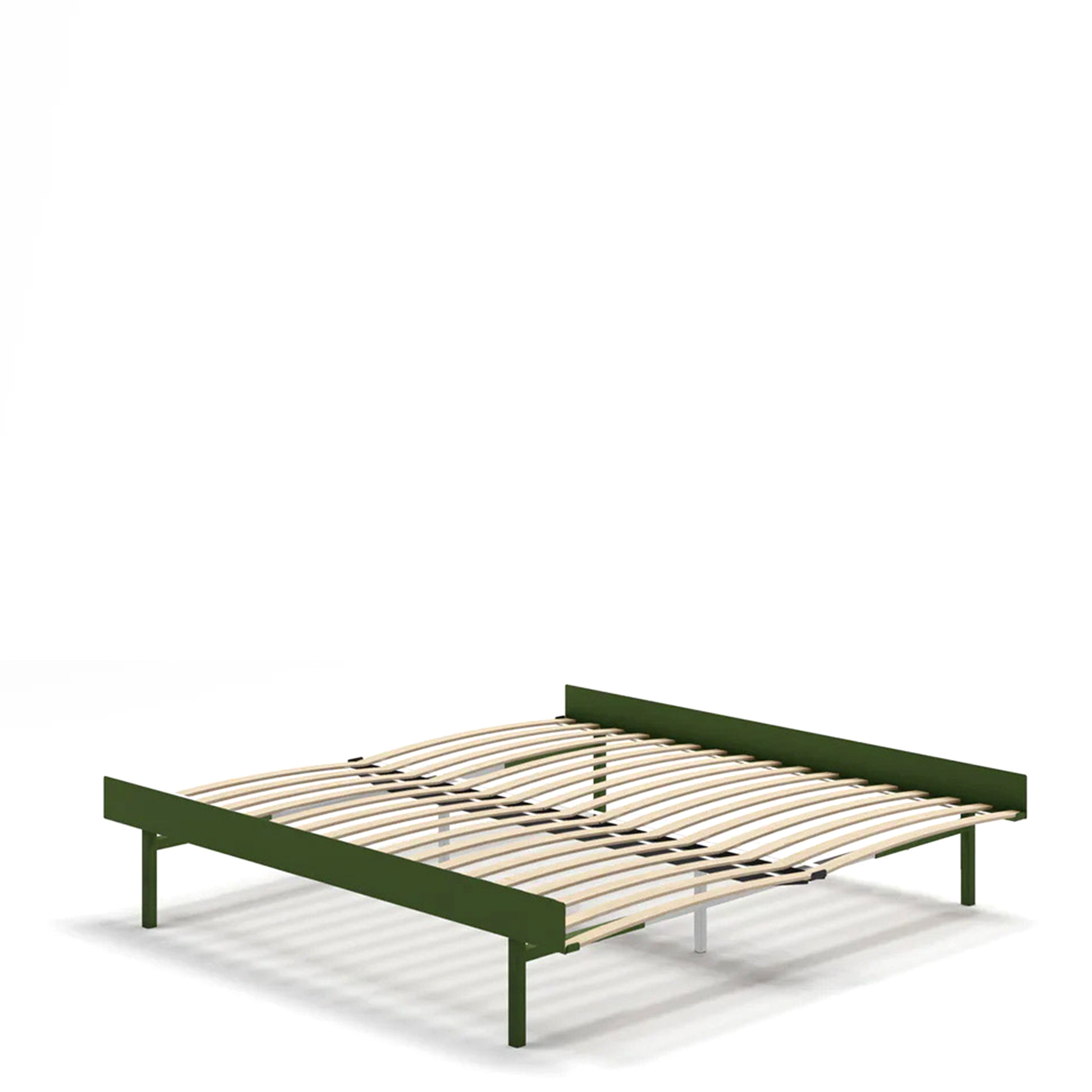 MOEBE // BED 180 CM (TALL) - PINE GREEN | WITH SLATS | NO SIDE TABLE