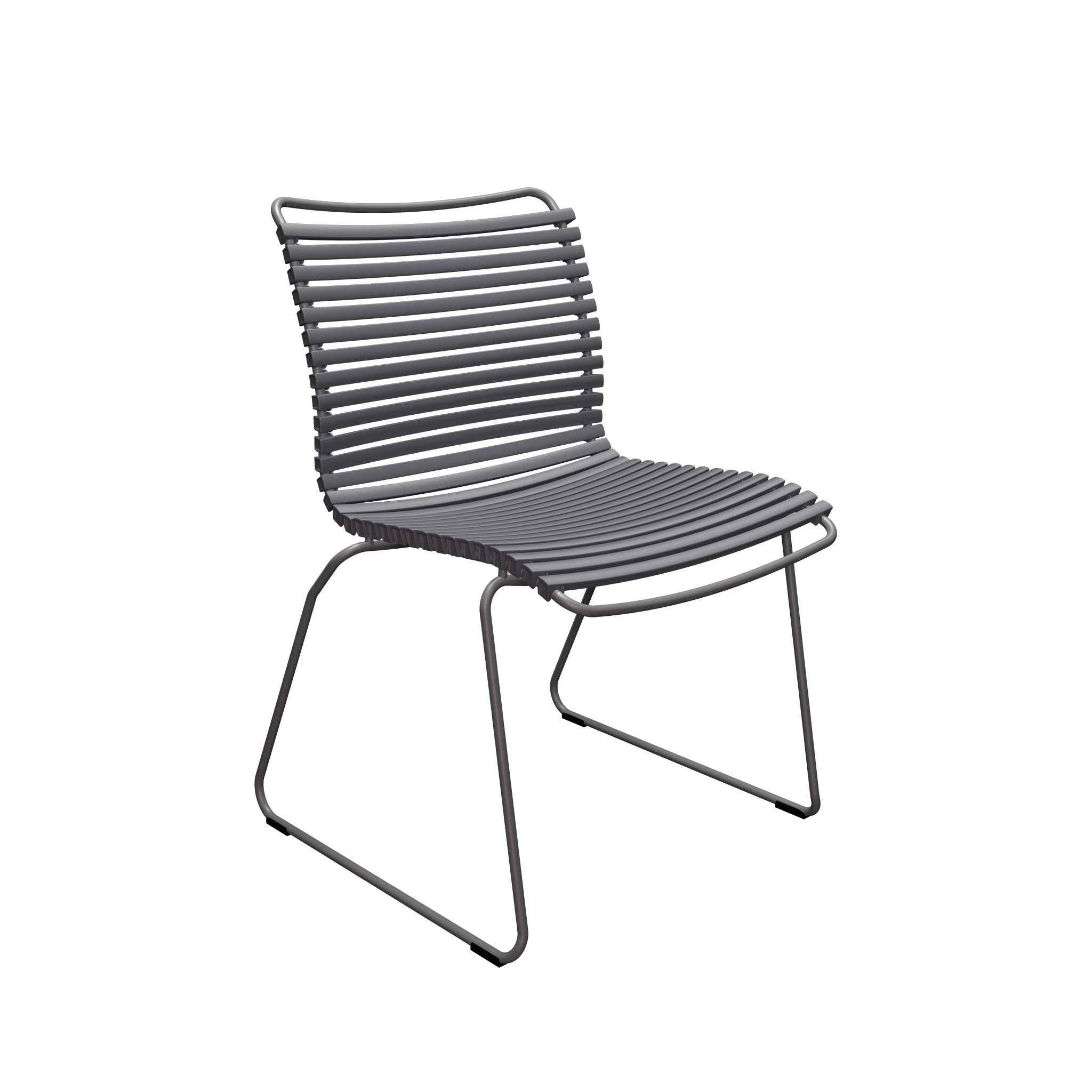 Houe // CLICK Dining Chair - garden chair without armrests, dark grey