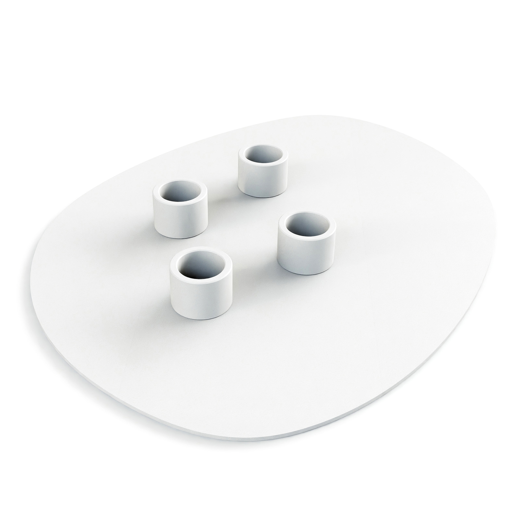 METALLBUDE // NOA L - CANDLE HOLDER | WHITE - 2-PACK