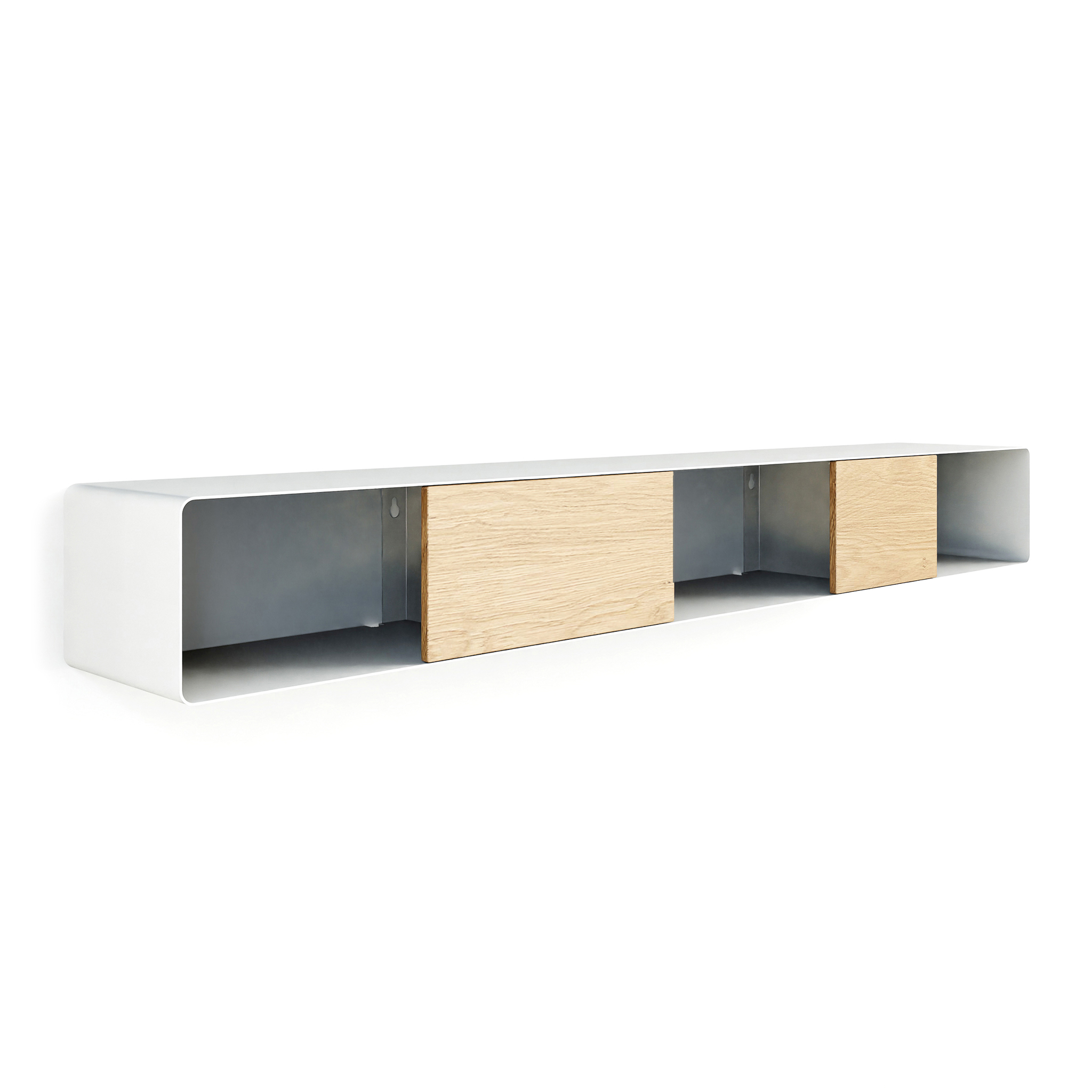 METALLBUDE // SION - HANGING CONSOLE | OAK - WHITE