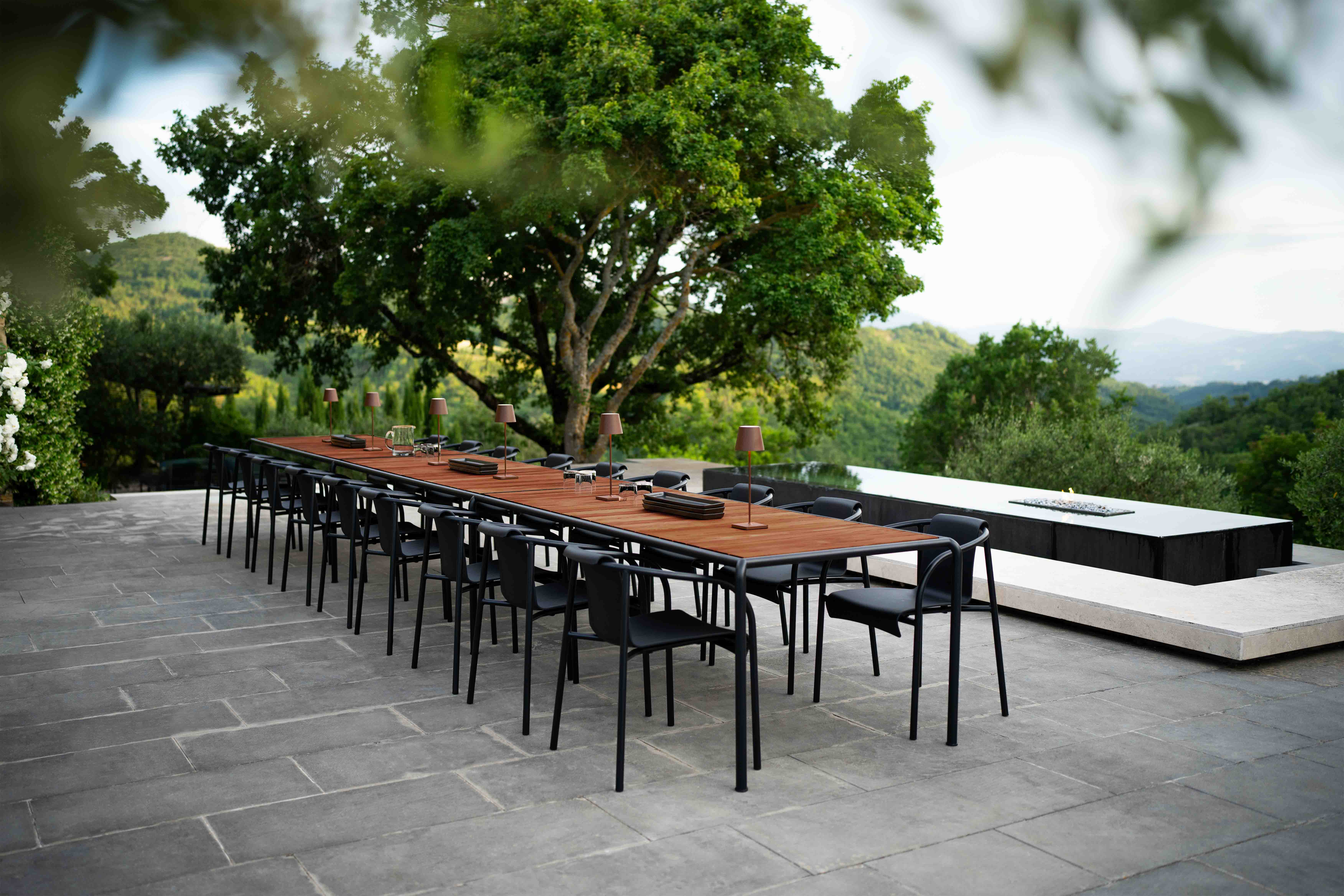 Houe // AVANTI Dining table - Outdoor dining table, 83x98cm, ash / olive green