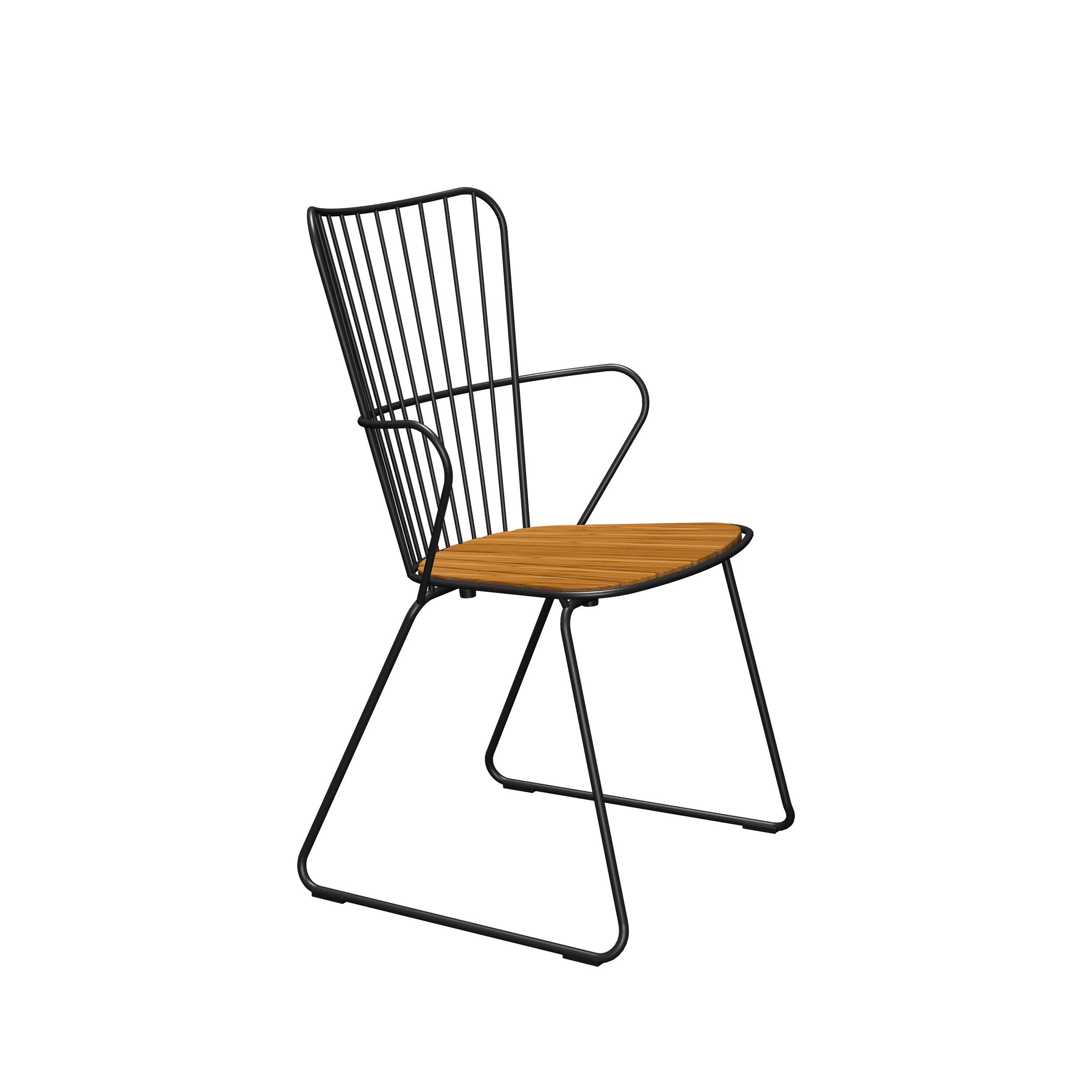 Houe // PAON Dining Chair - garden chair with armrest, Black