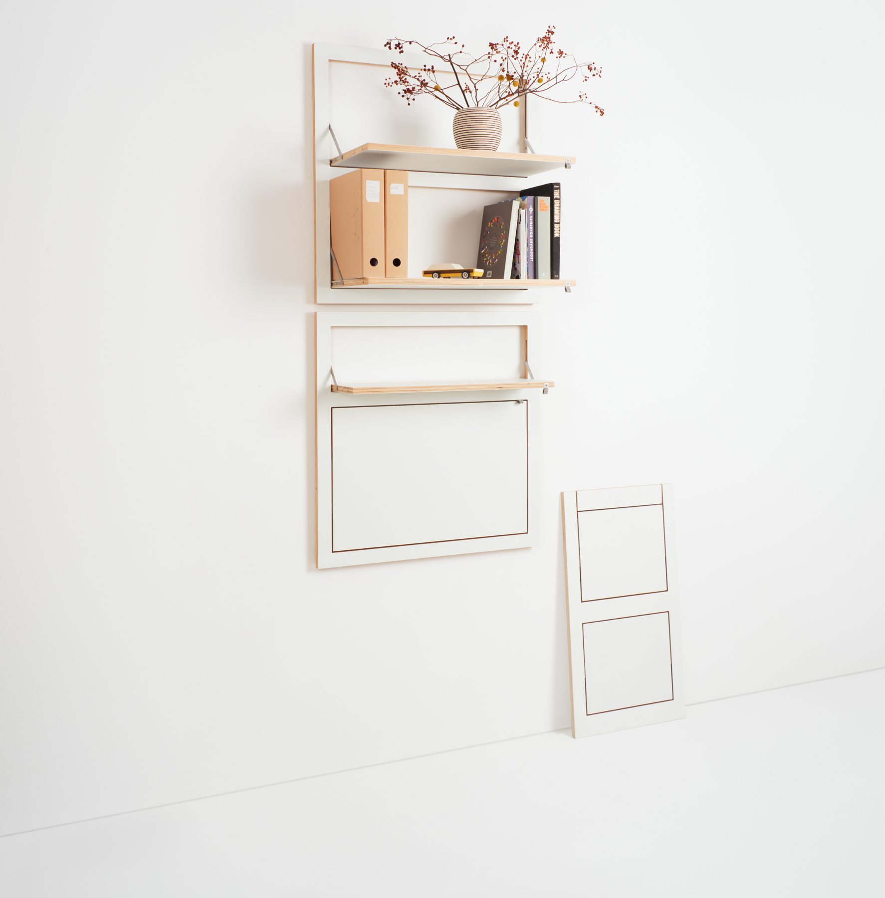 AMBIVALENZ // FLÄPPS - WALL DESK/SECRETARY | 80X80-2 | WHITE