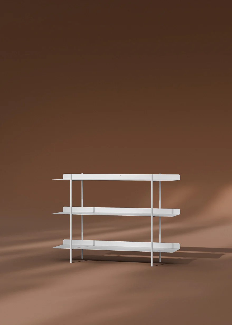 METALLBUDE // THARON - STANDING SHELF | WHITE | 3er-SET