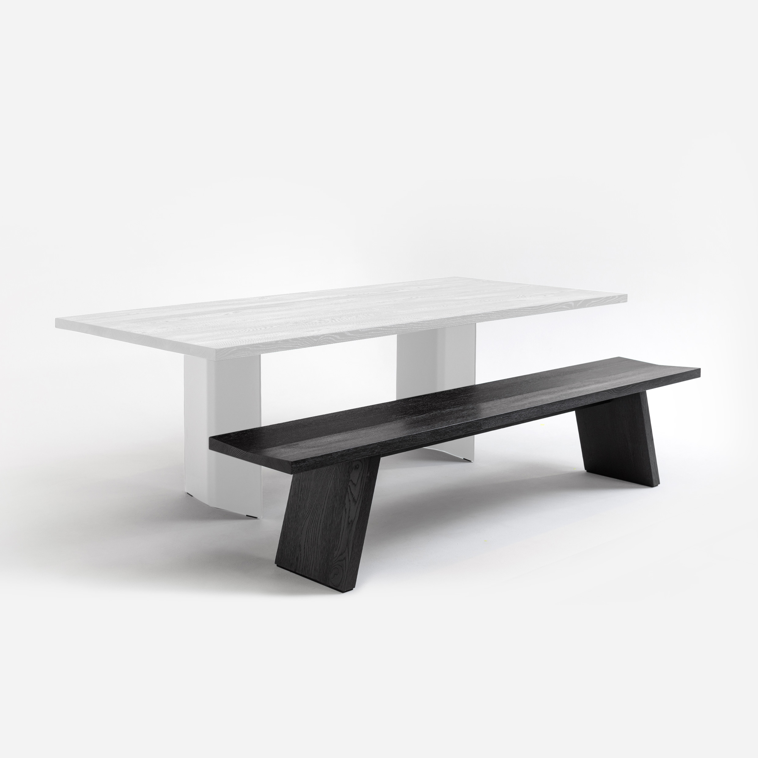 FORM EXCLUSIVE // FYNN - DINING TABLE | GERMAN OAK | WHITE OILED - SINGLE WHITE - 260CM X 100CM X 4CM