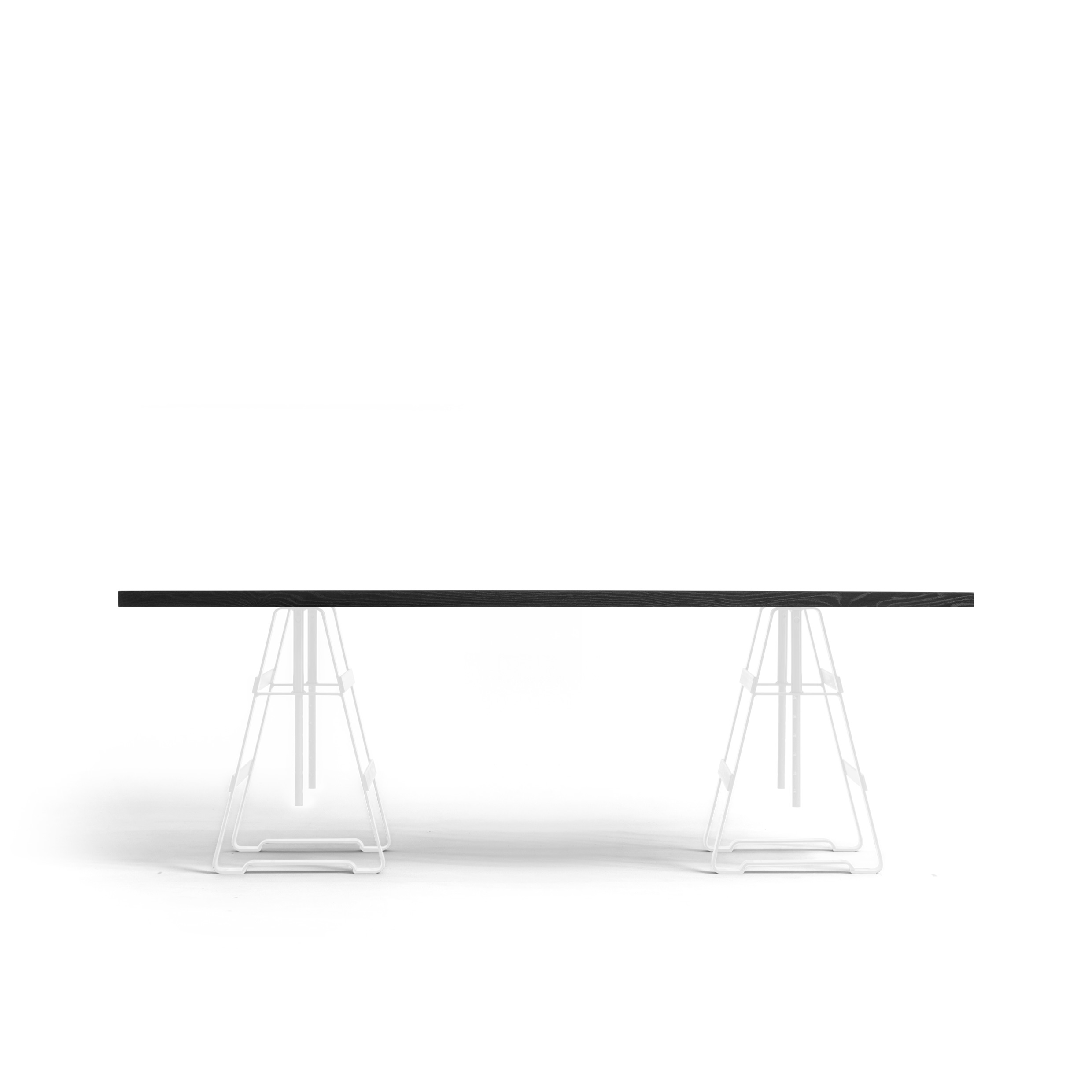 FORM EXCLUSIVE // JOON - IN-/OUTDOOR TABLE | BLACK CARED - 220CM X 45CM X 5CM - PAINT MONKEY WHITE