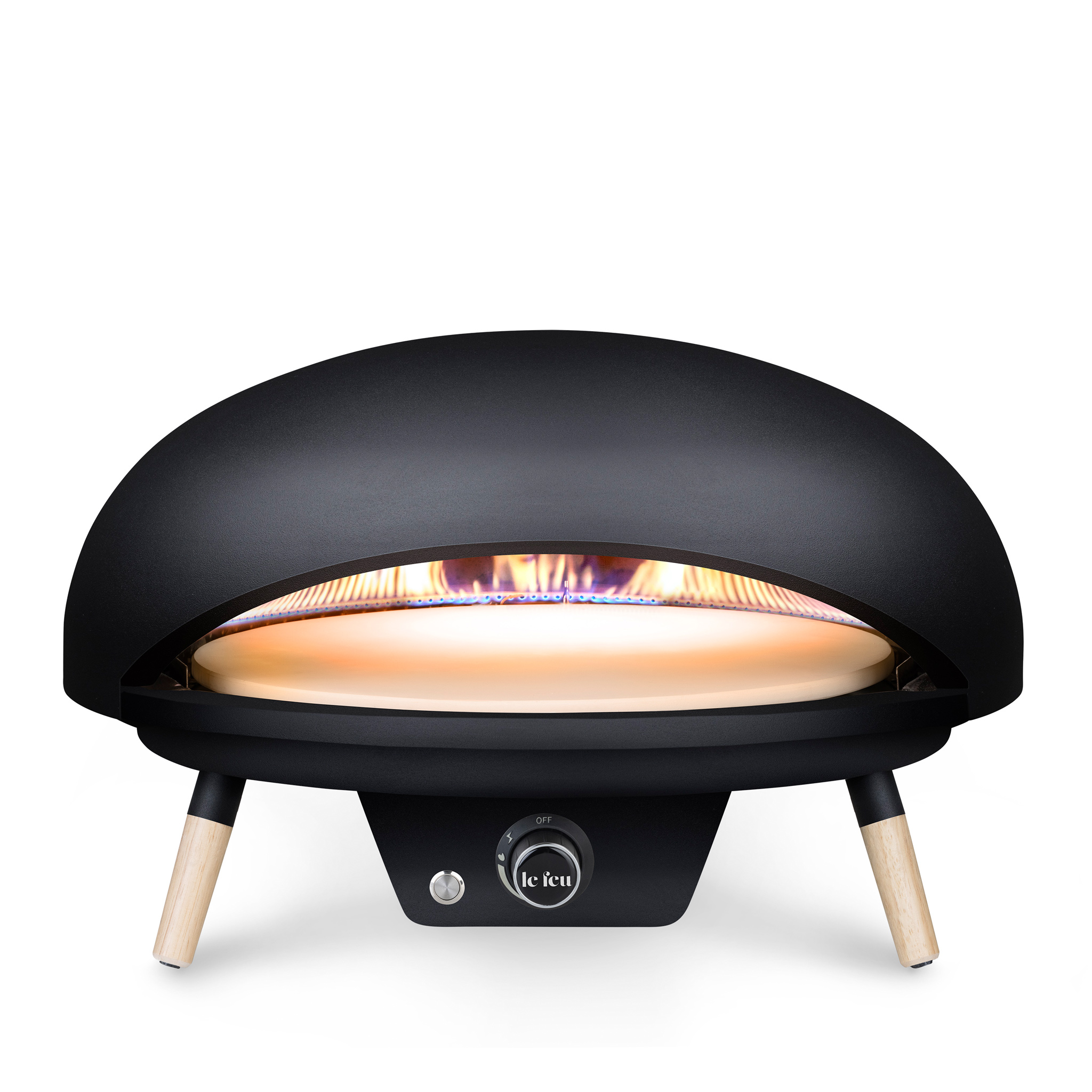 LE FEU Turtle Motion 18" 3.1 - Pizzaofen  Schwarz  18 Zoll  rotierbarer Pizzastein