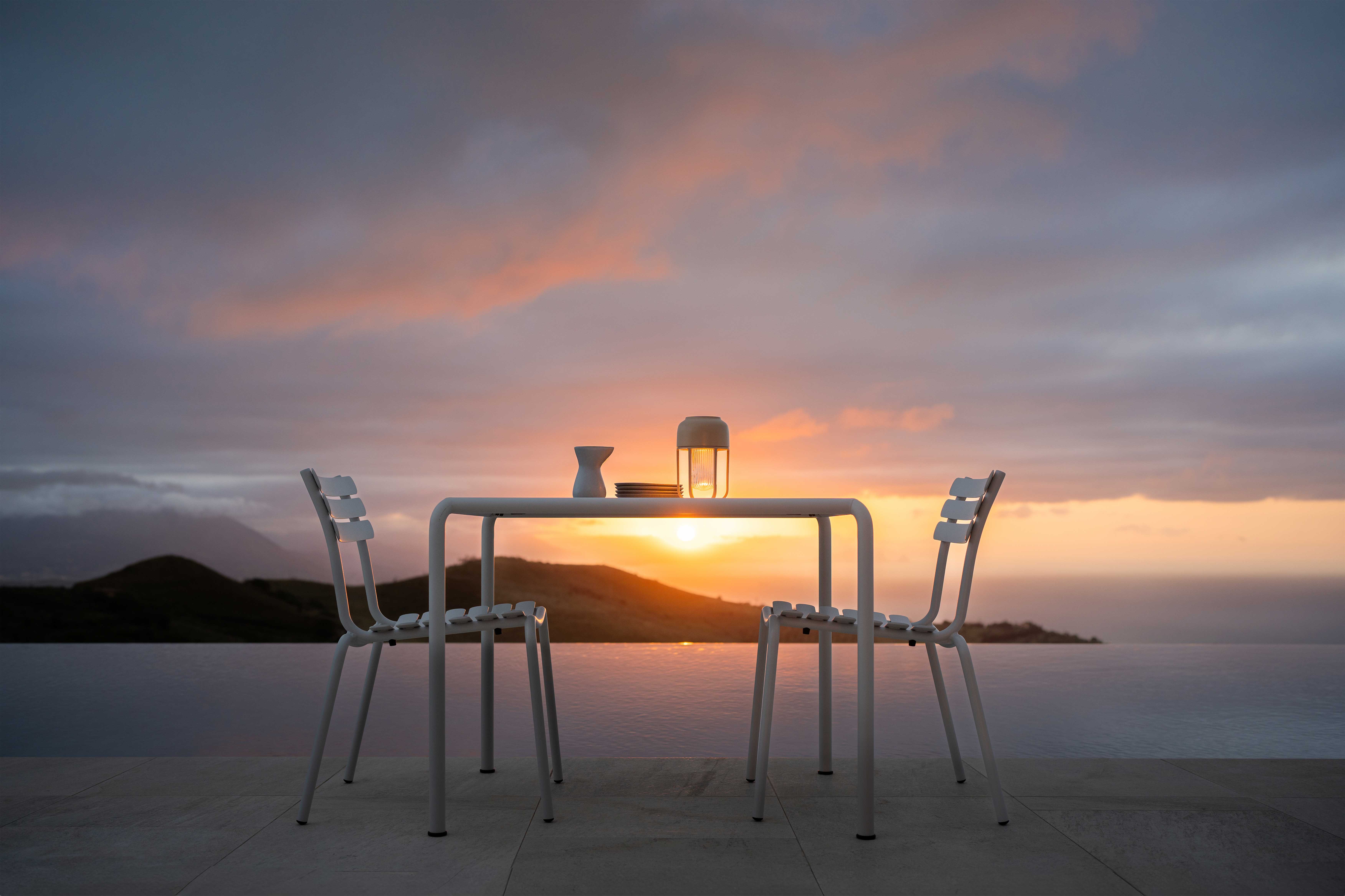 Houe // AVANTI Dining table - Outdoor dining table, 222x98cm, Thermo ash / Muted white