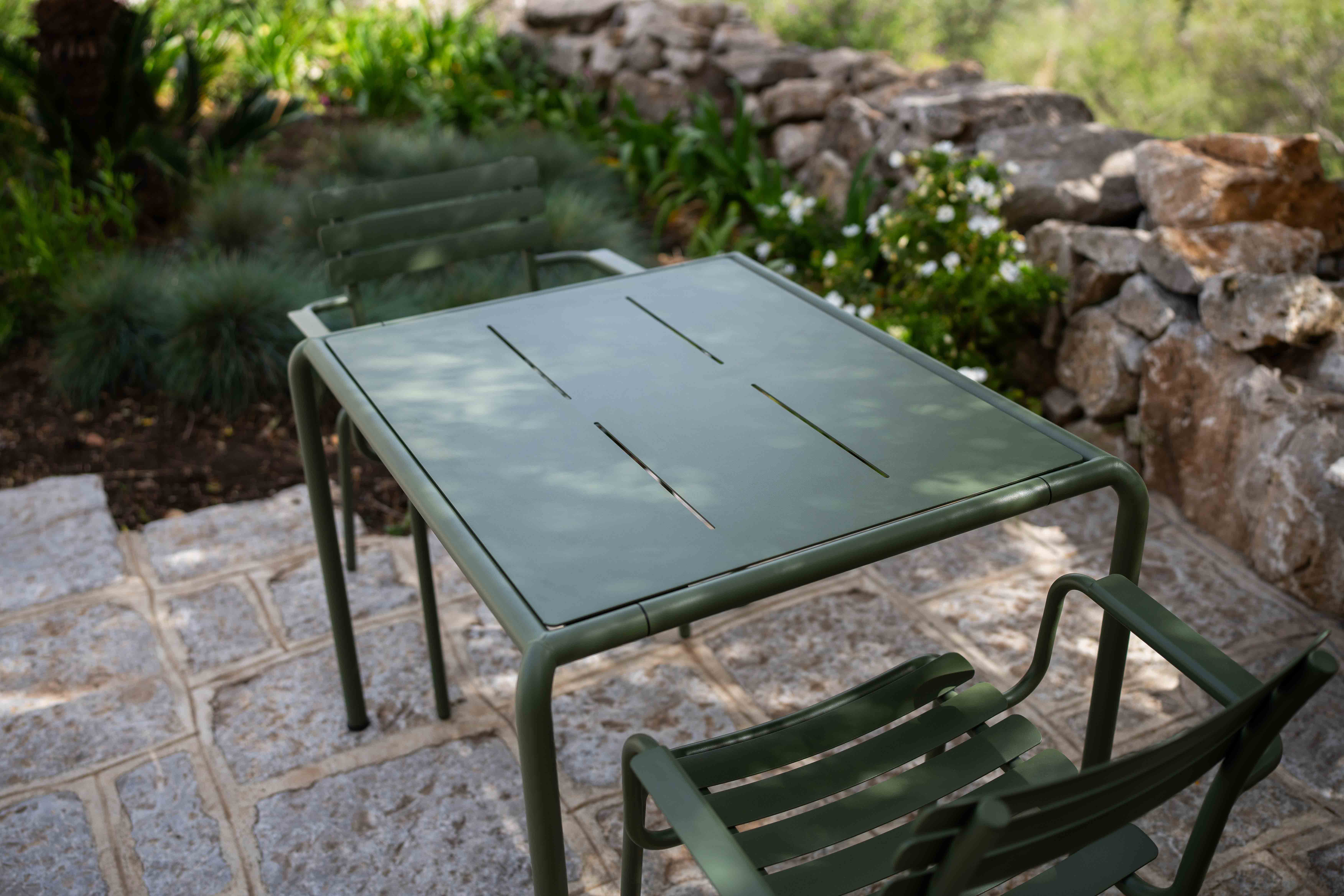 Houe // AVANTI Dining table - Outdoor dining table, 83x98cm, olive green / olive green