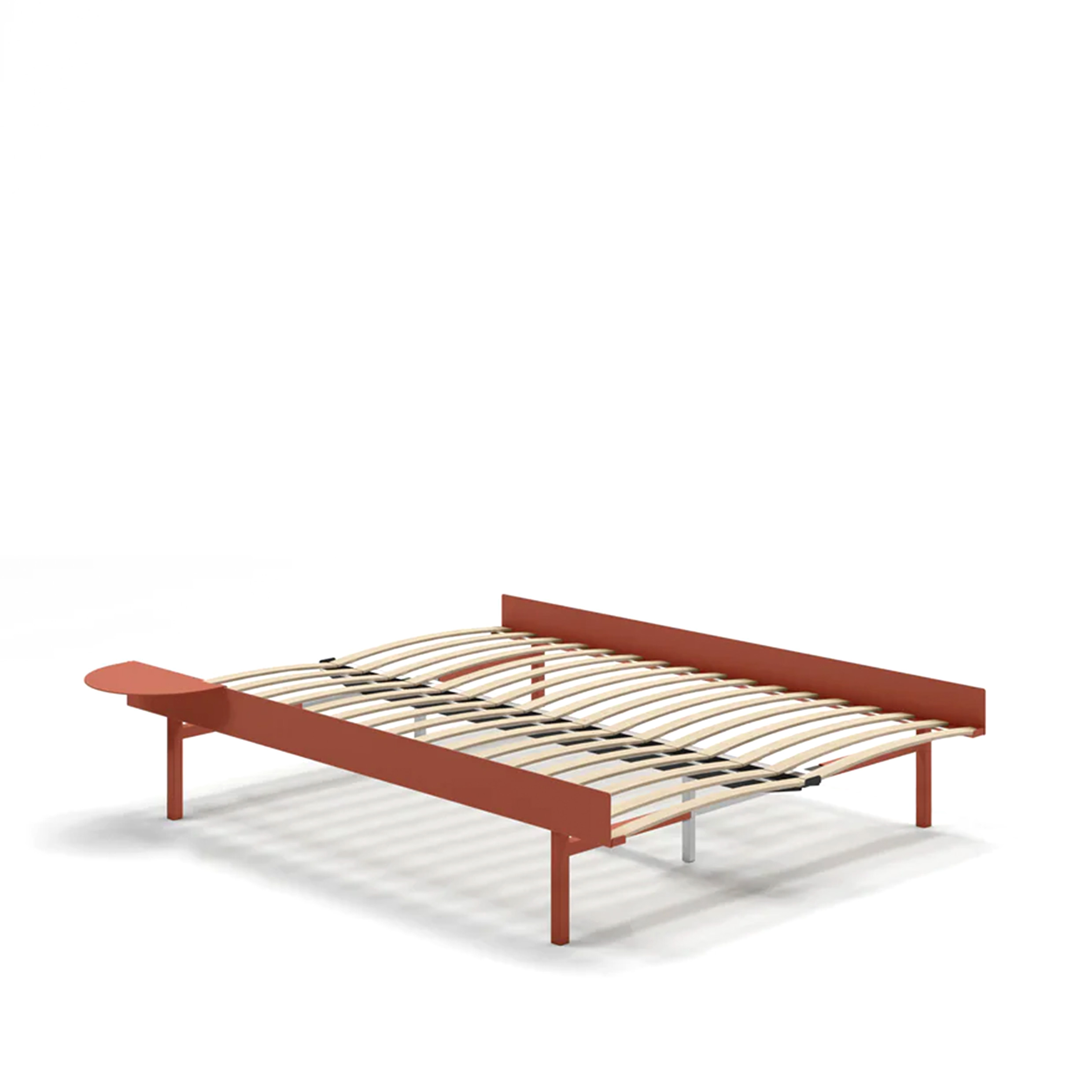 MOEBE // BETT 140 CM (TALL) - TERRACOTTA| LATTENROST | 1x ABLAGE