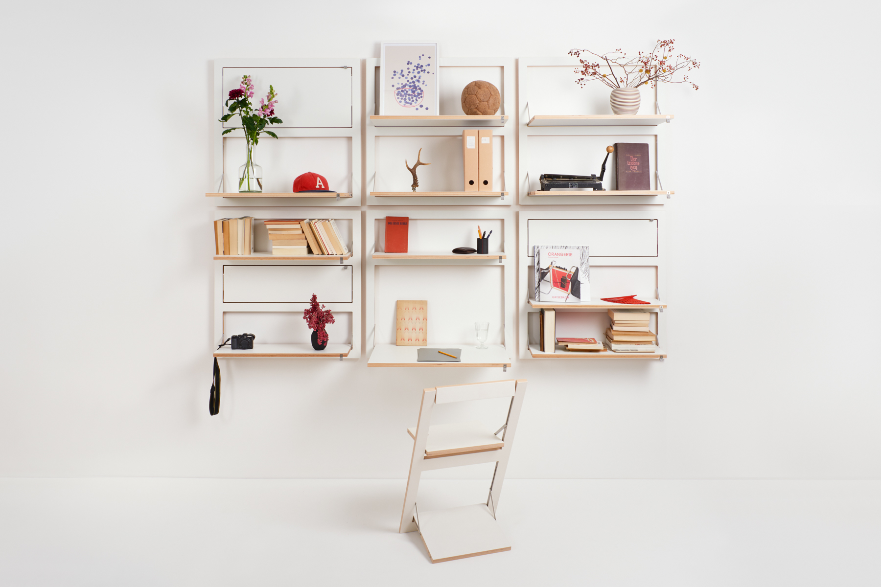 AMBIVALENZ // FLÄPPS - SHELF | 80X80-3 | WHITE