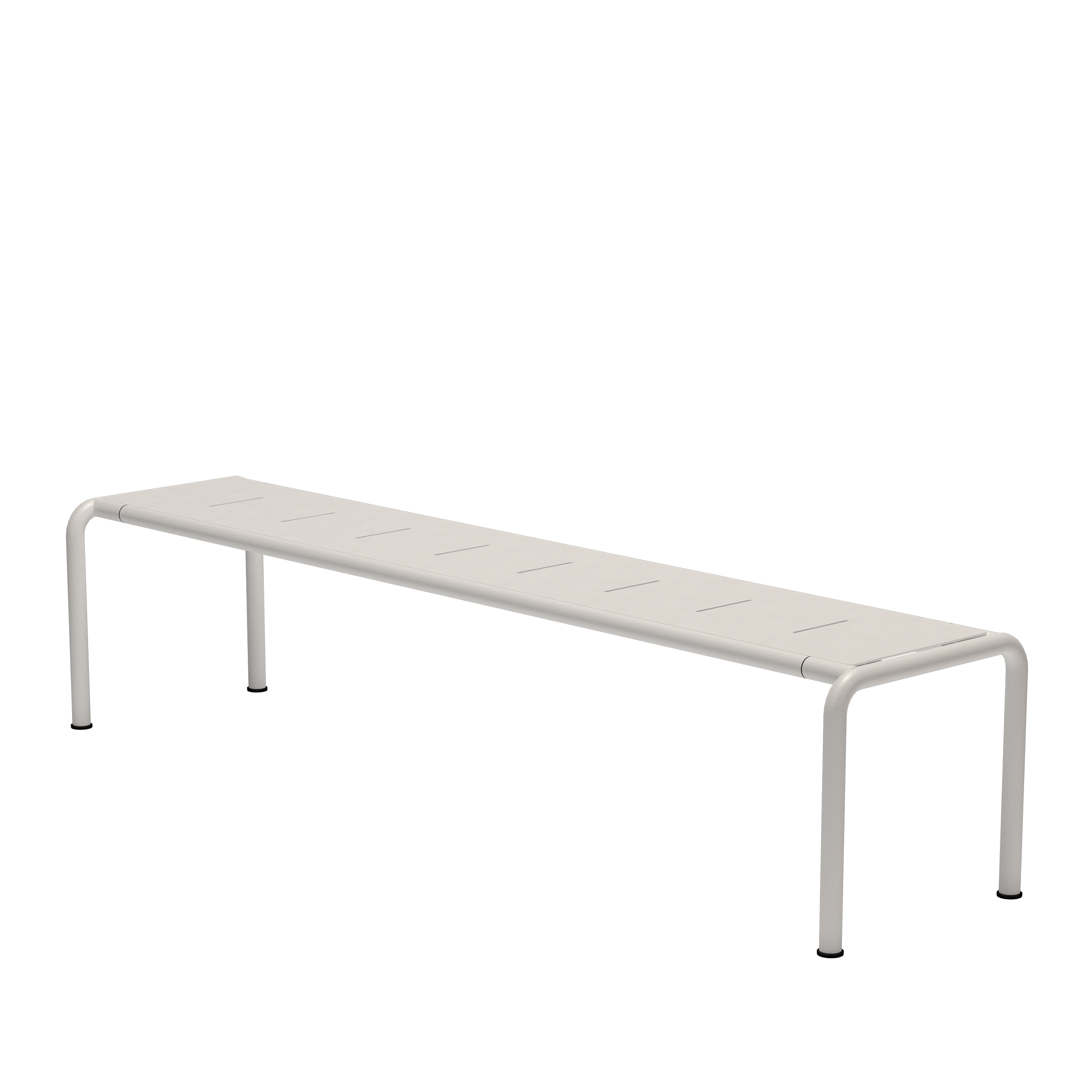 Houe // AVANTI Bench - Garden bench, 200cm, seat Muted white alu, frame Muted white