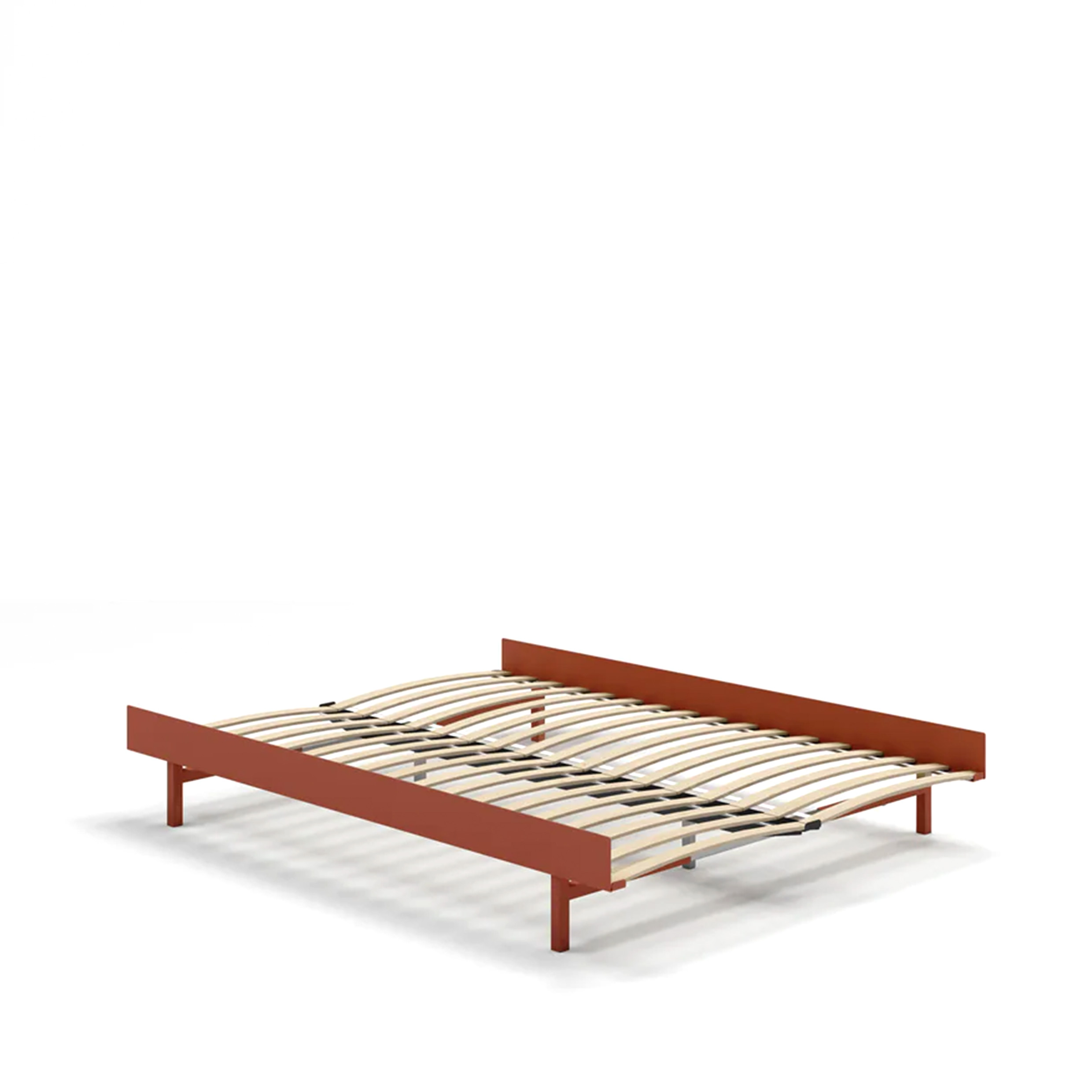 MOEBE // BED 140 CM (LOW) - TERRACOTTA| WITH SLATS | NO SIDE TABLE