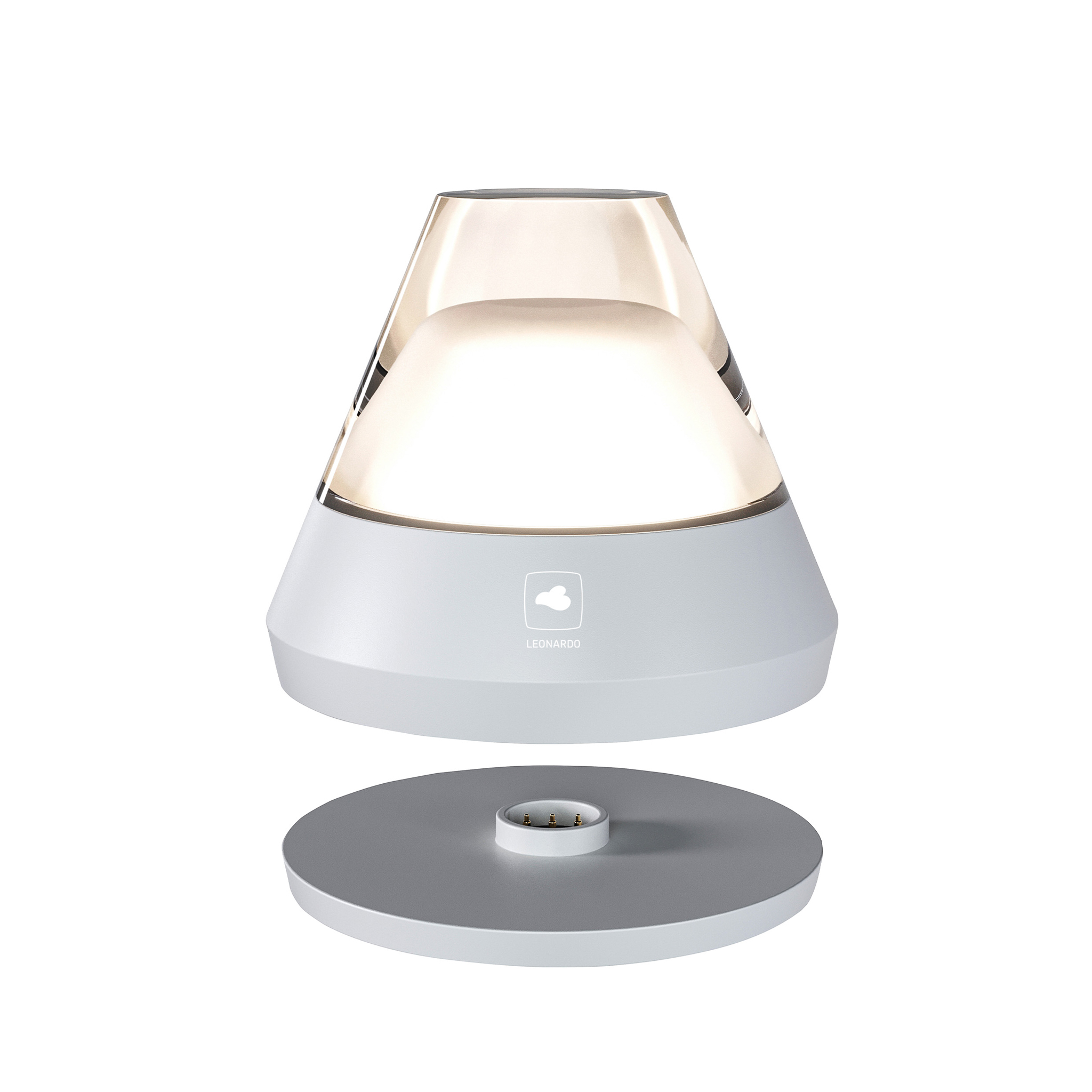 LEONARDO // SALERNO - BATTERY-POWERED TABLE LAMP | WHITE