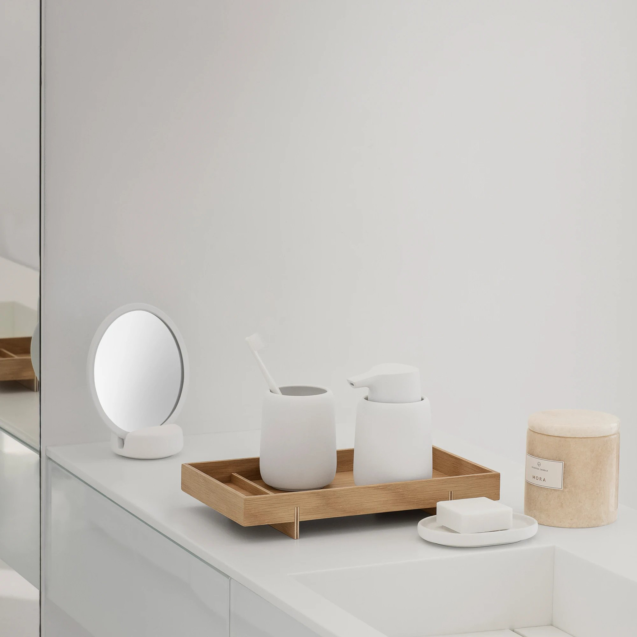 BLOMUS // SONO - COSMETIC MIRROR | WHITE