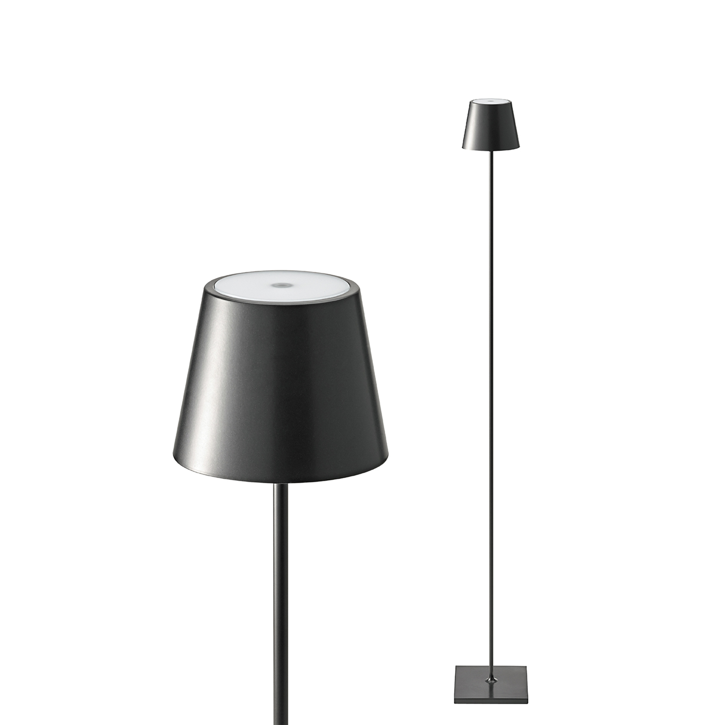 SIGOR // NUINDIE - BATTERY-POWERED FLOOR LAMP | 120 CM | BLACK