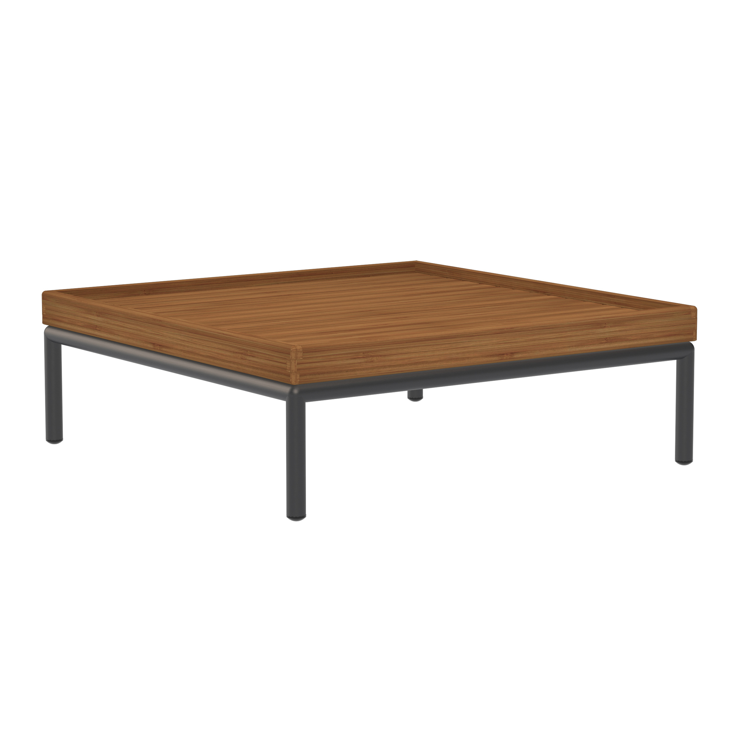 Houe // LEVEL Coffee table - 81x81 cm, Bambus, Dark grey