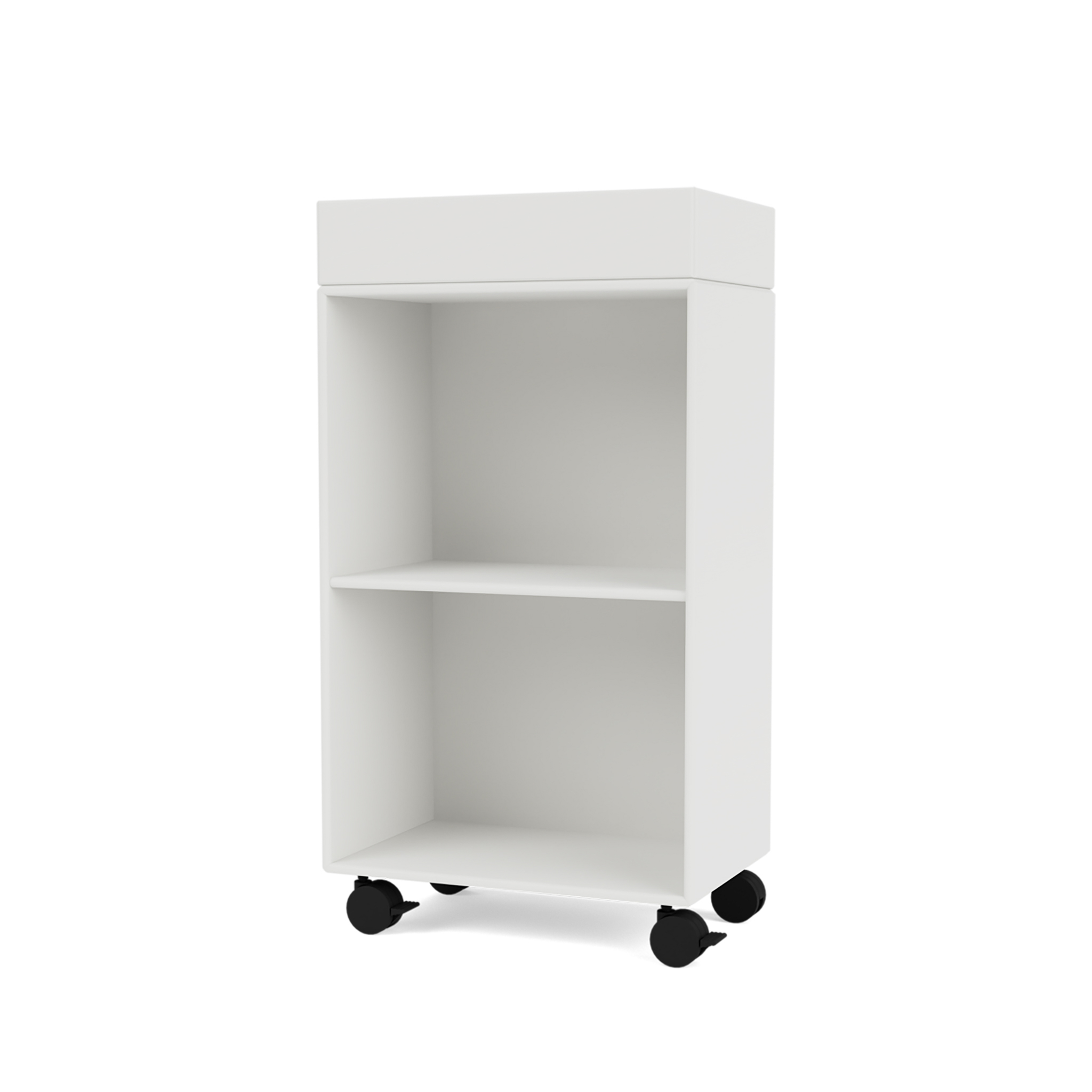 MONTANA // PREPPY - PREPPY BATHROOM TROLLEY WITH WHEELS | 01 WHITE | WITH ROLLERS