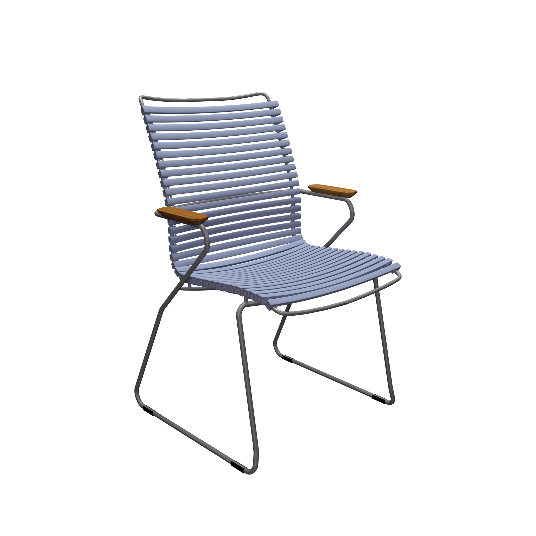 Houe // CLICK Dining Chair - Armchair with high backrest, pigeon blue