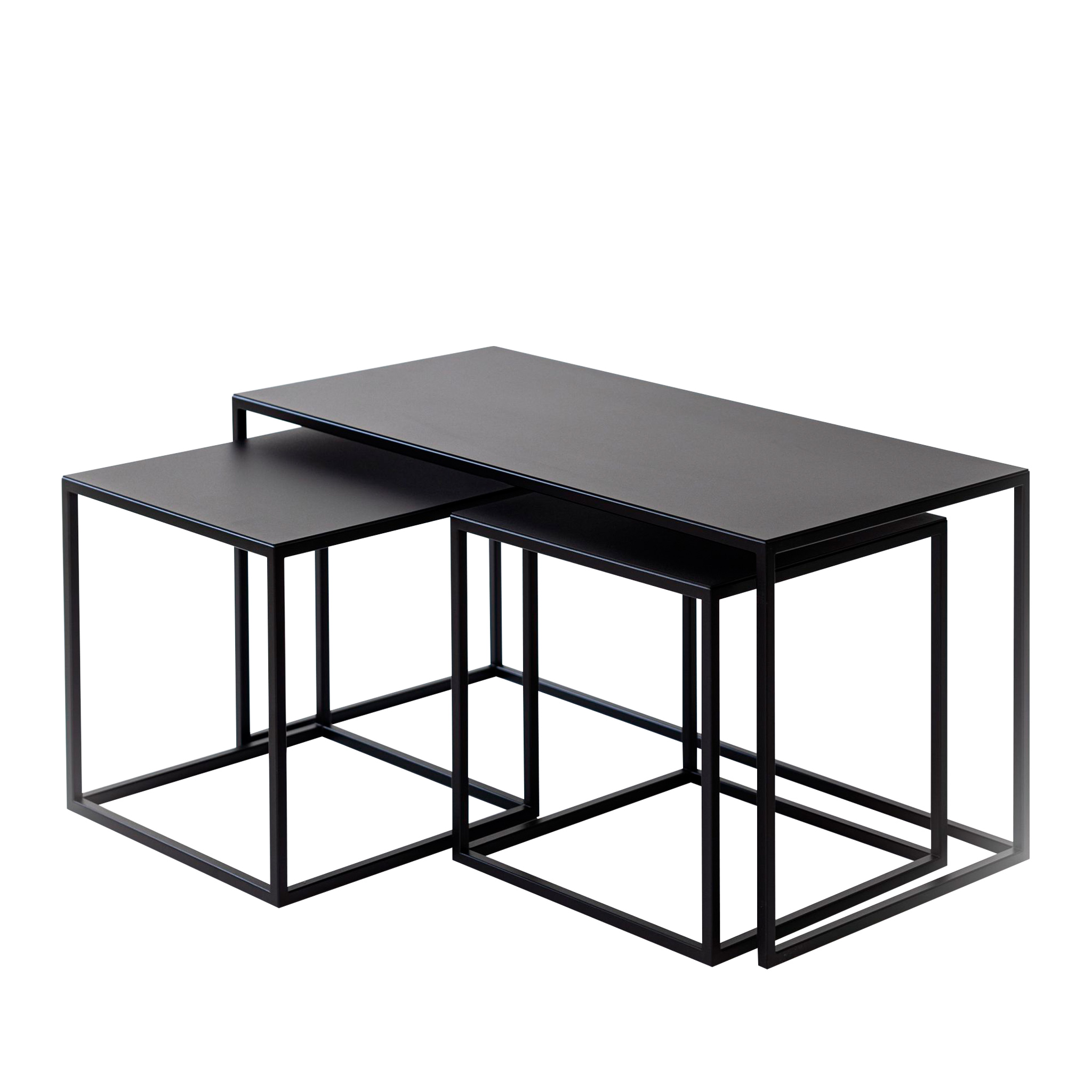 METALLBUDE // TRE SEMNIA X - COFFEE TABLE | SET OF 3 | BLACK