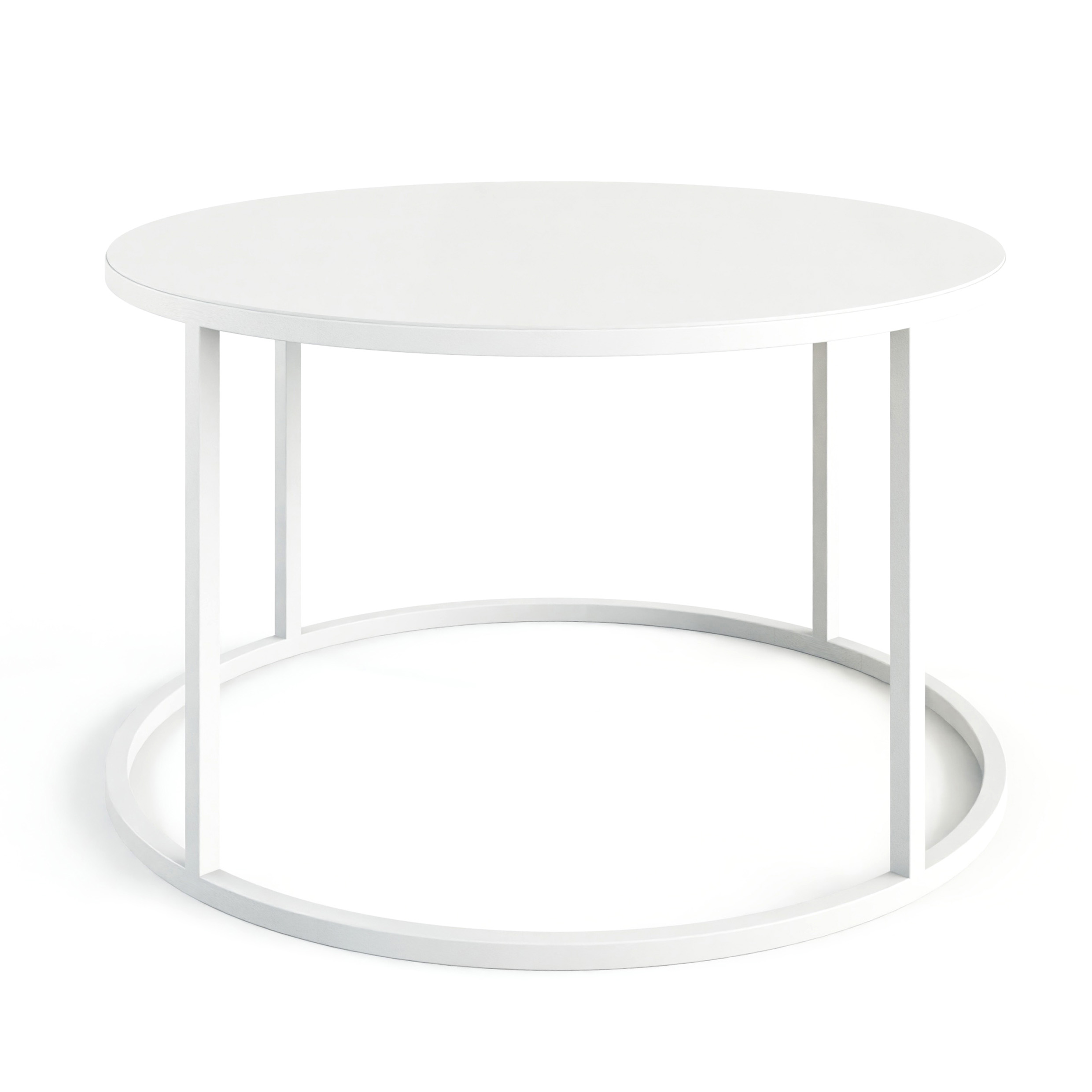 METAL SHOULDER // VESINA X - COFFEE TABLE | WHITE - 35 CM - Ø 60 CM