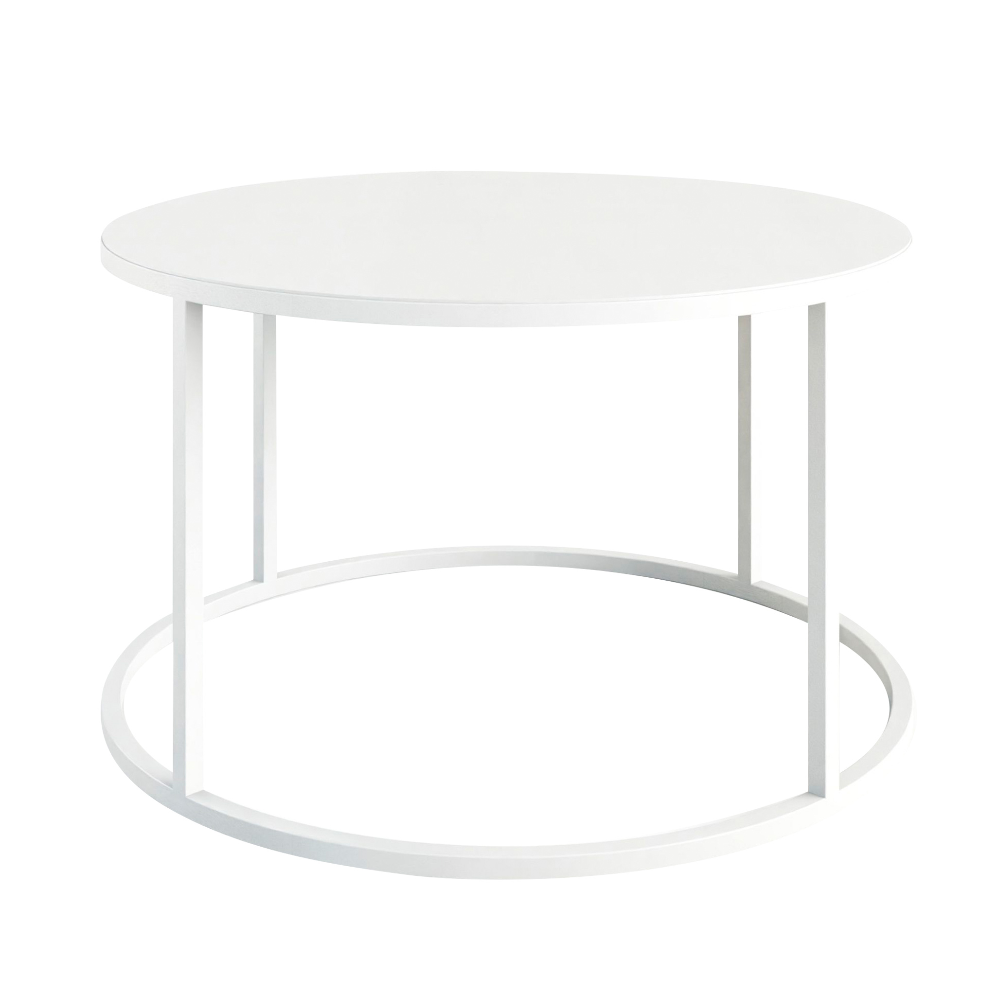 METAL SHOULDER // VESINA X - COFFEE TABLE | WHITE - 35 CM - Ø 60 CM