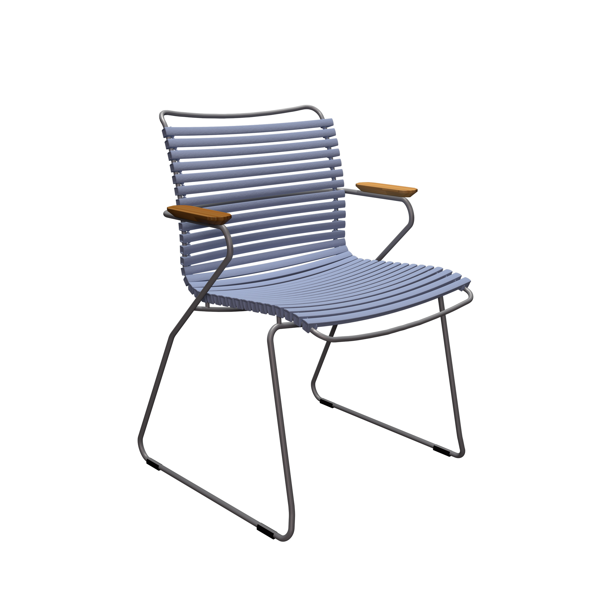 Houe // CLICK Dining Chair - garden chair with armrest, pigeon blue