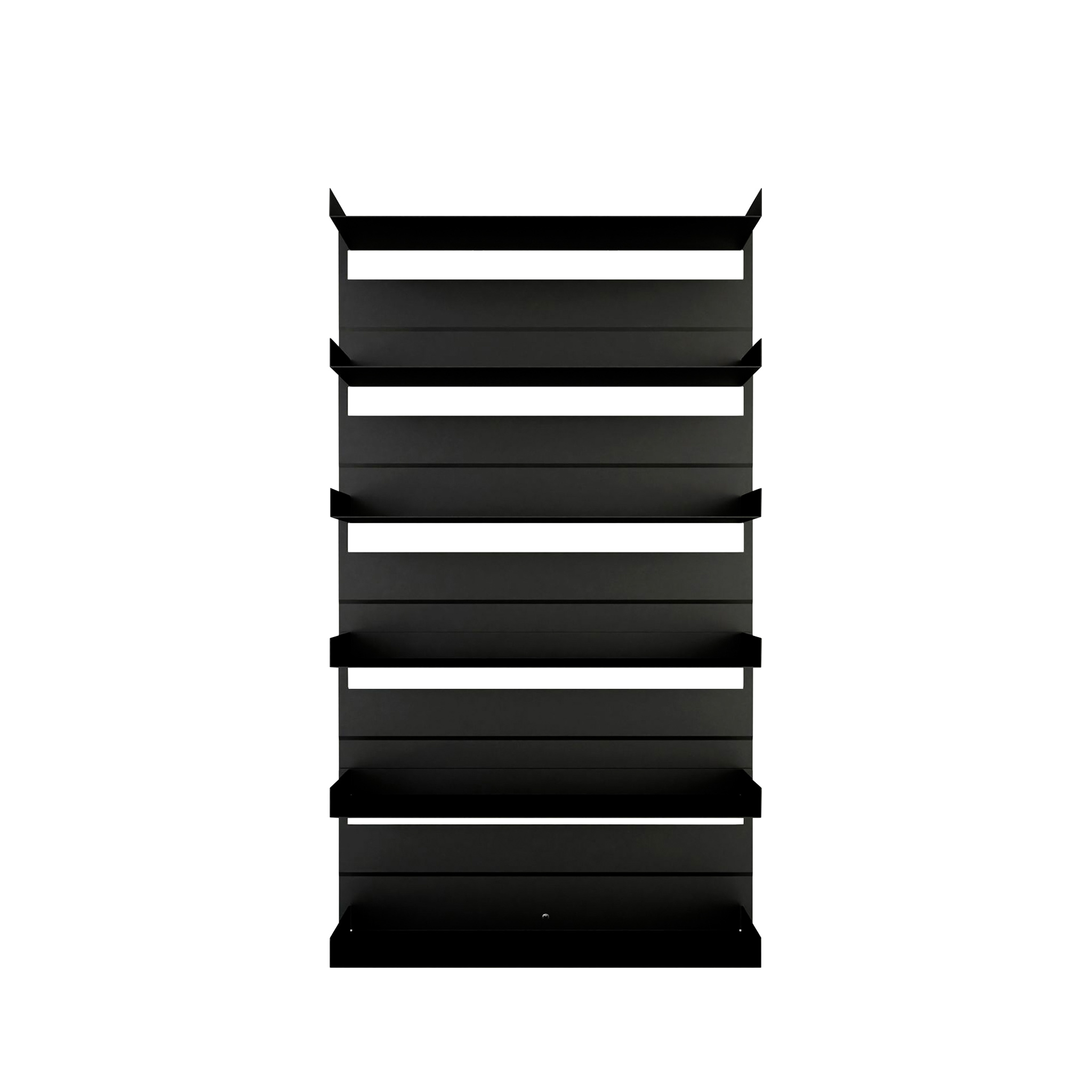 METALLBUDE // ARIS - WALL SHELF | BLACK - 6 SHELVES