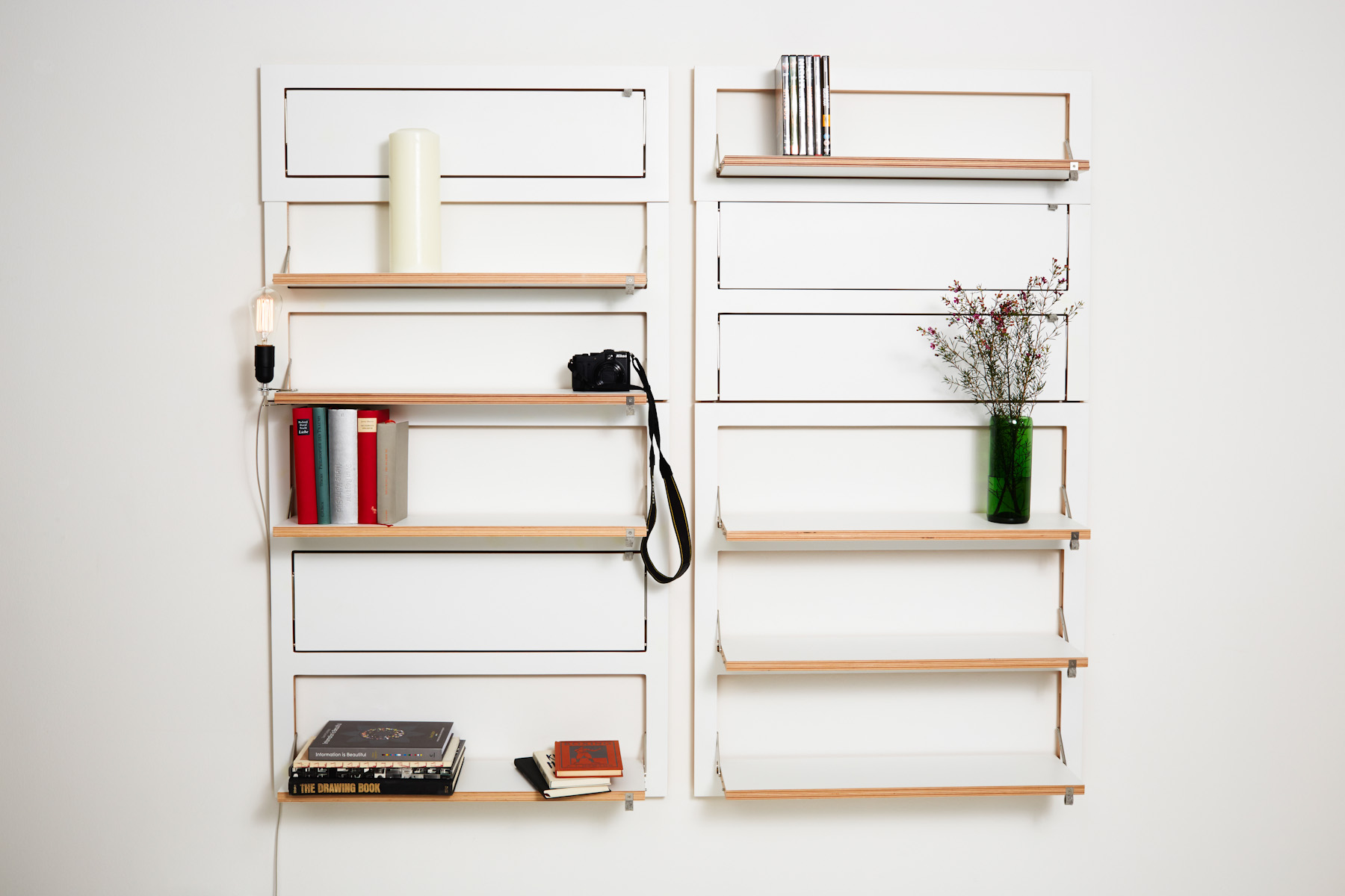 AMBIVALENZ // FLÄPPS - SHELF | 80X80-3 | WHITE