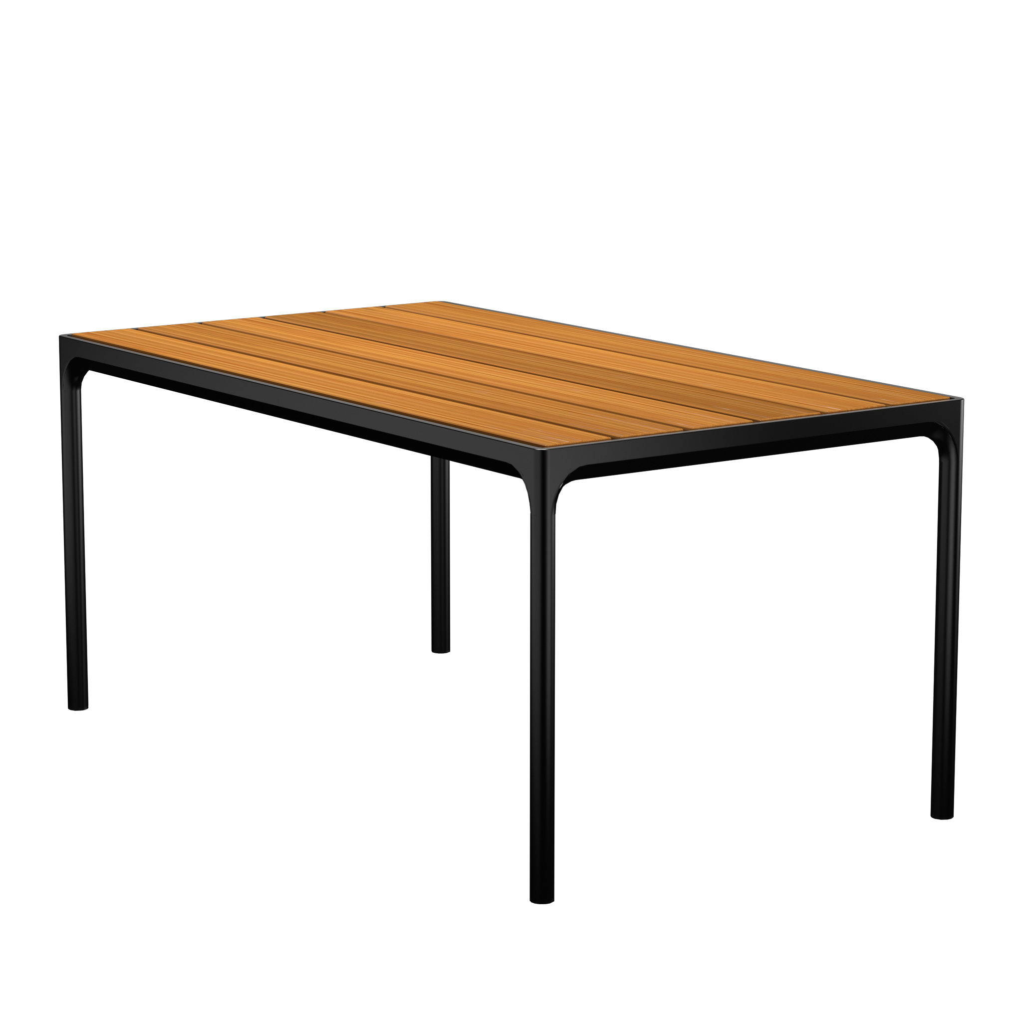 Houe // FOUR Table - Outdoor table, 160x90cm, bamboo, black