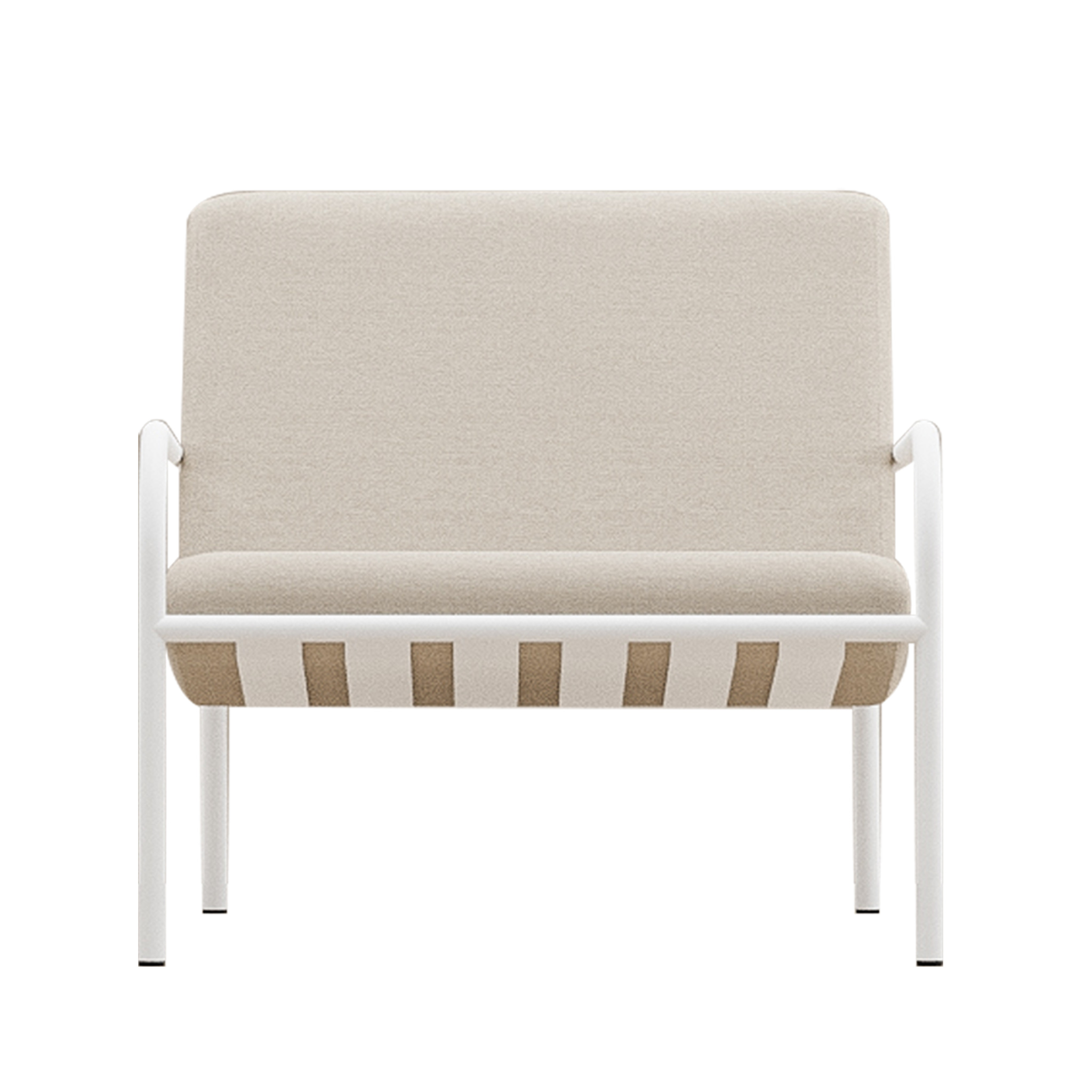 METALLBUDE // DIEGO - LOUNGE CHAIR | OUTDOOR | WHITE/SAND