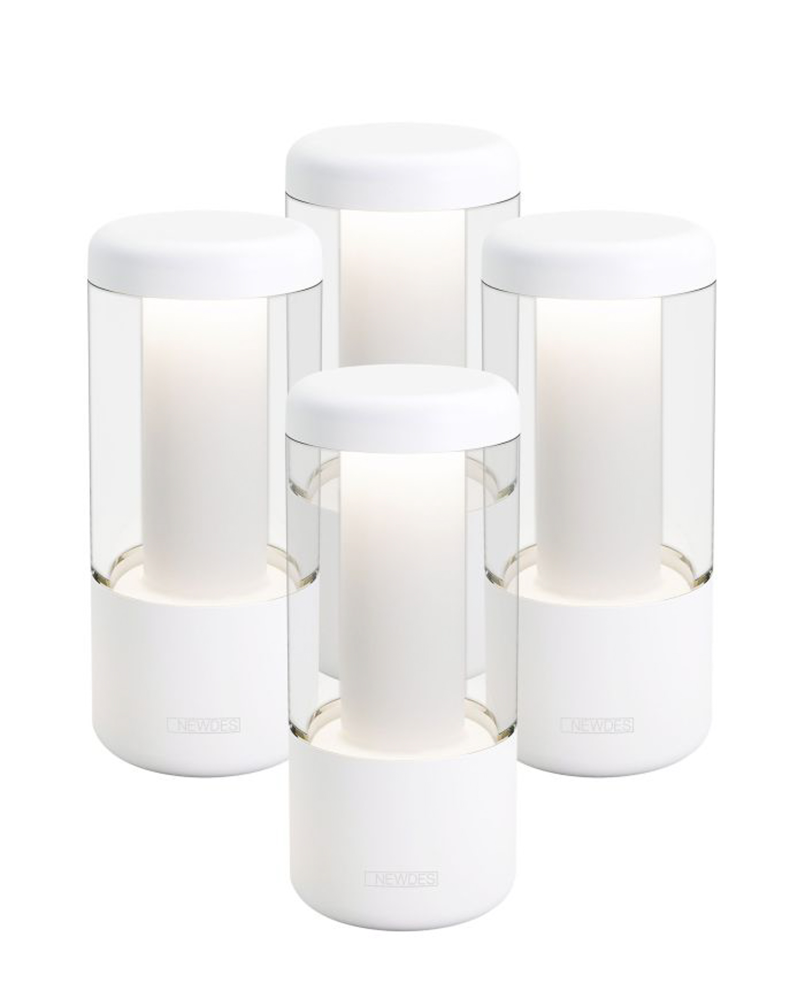 NEWDES // NIP - BATTERY TABLE LAMPS | WHITE | SET OF 4