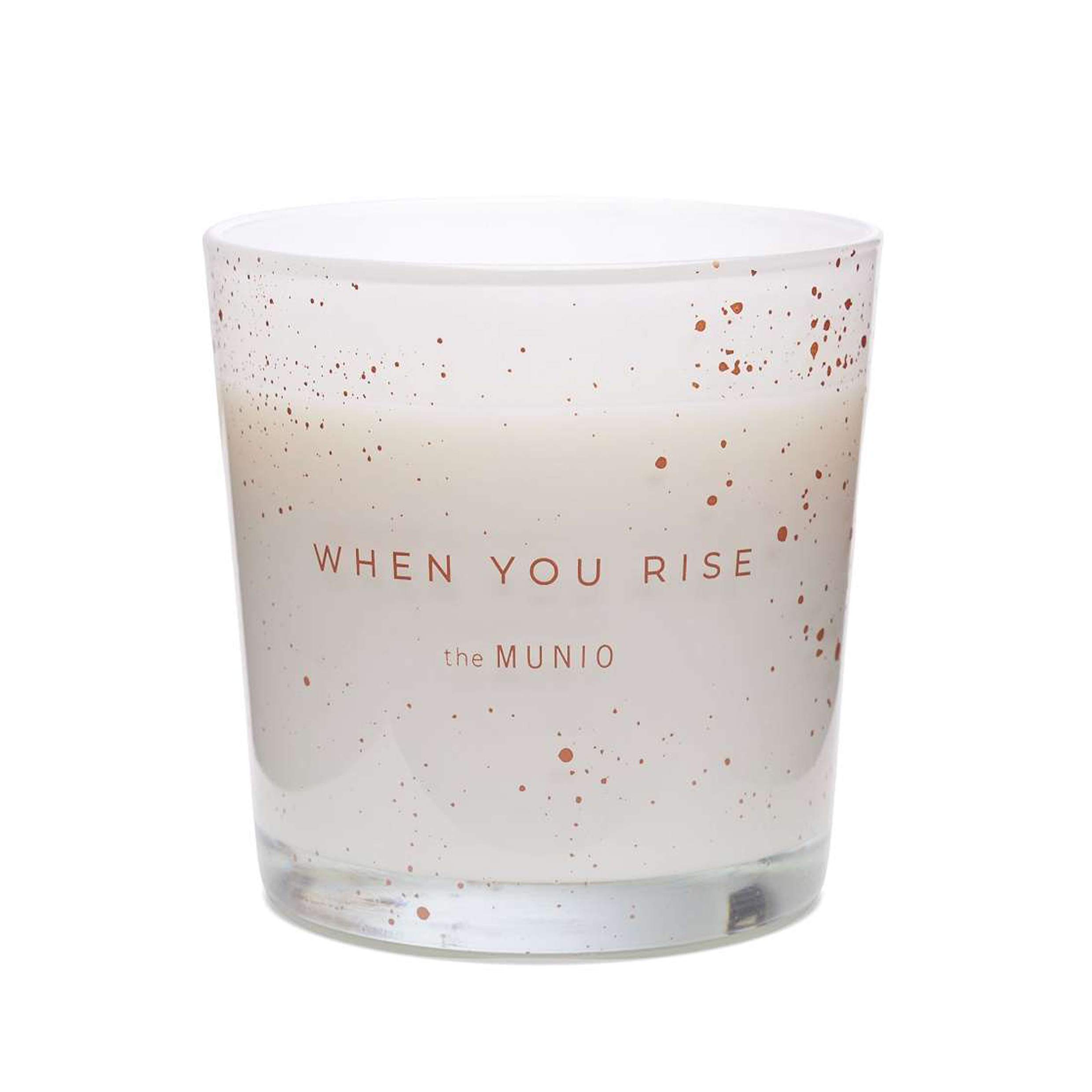 the MUNIO // WHEN YOU RISE - FLUENT CANDLE | 830 ML | WHITE