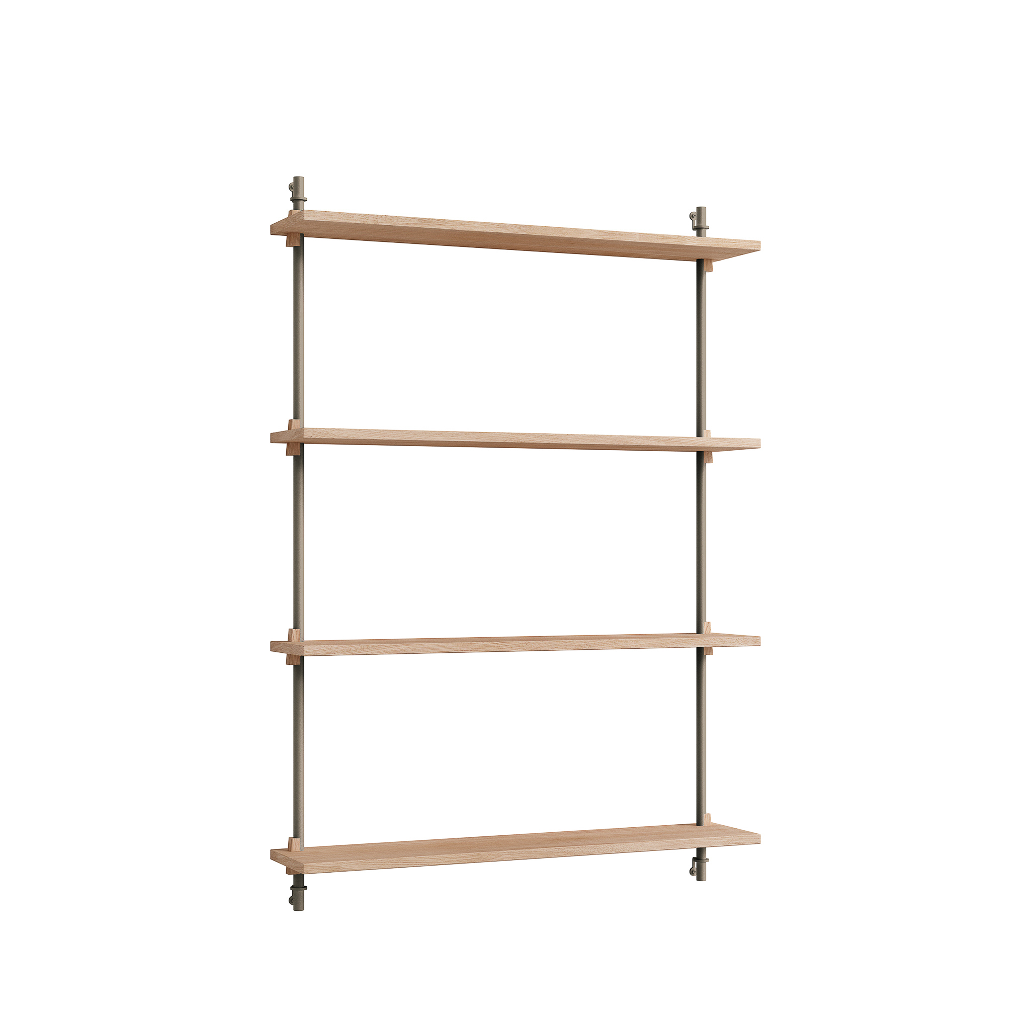 MOEBE // WANDREGAL - WS.115.1 | 115CM x 92CM |  OAK SHELVES |  WARM GREY LEGS