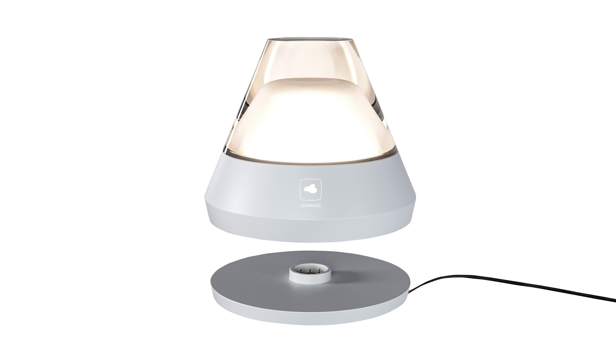 LEONARDO // SALERNO - BATTERY-POWERED TABLE LAMP | WHITE