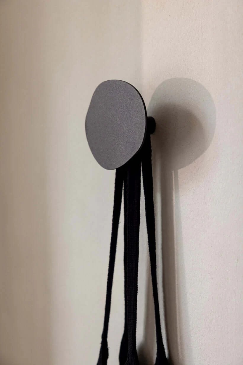 METALLBUDE // LOU - WALL HOOK | BLACK | ORGANIC | SET OF 3