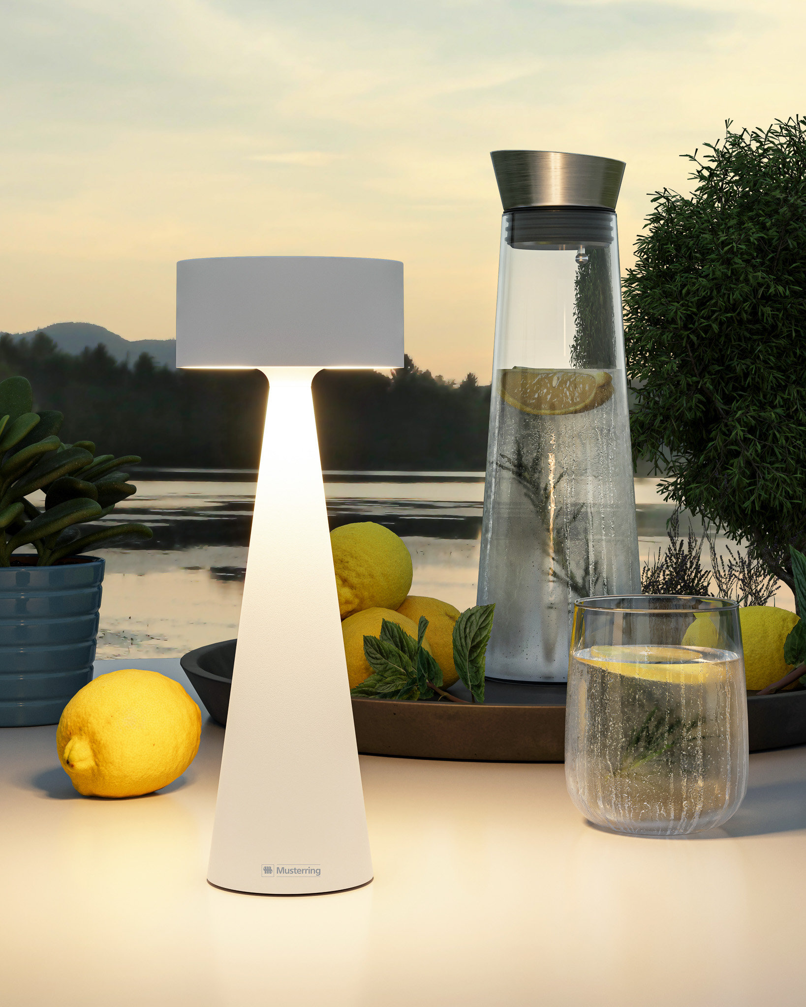 MUSTERRING // ELODY - BATTERY-POWERED TABLE LAMP | SAND