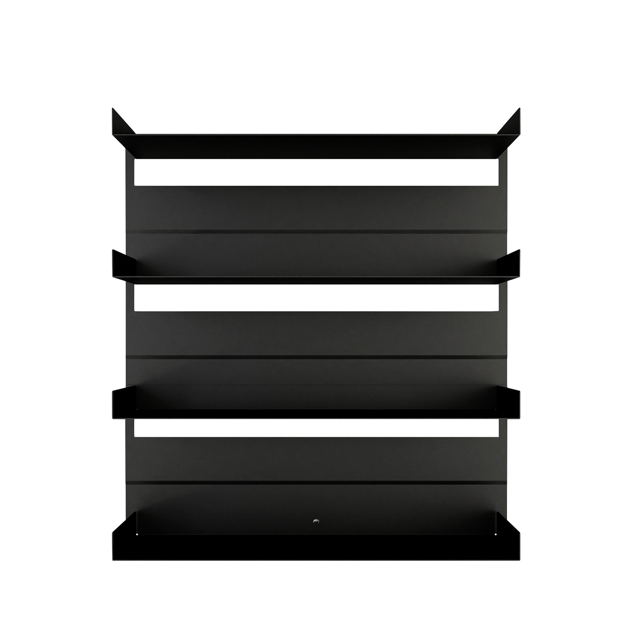 METALLBUDE // ARIS - WALL SHELF | BLACK - 4 SHELVES