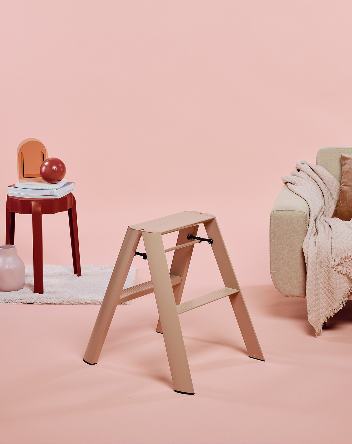 METAPHYS // LUCANO 2 STEP - STEP LADDER | 2-STEP | PEACH BROWN