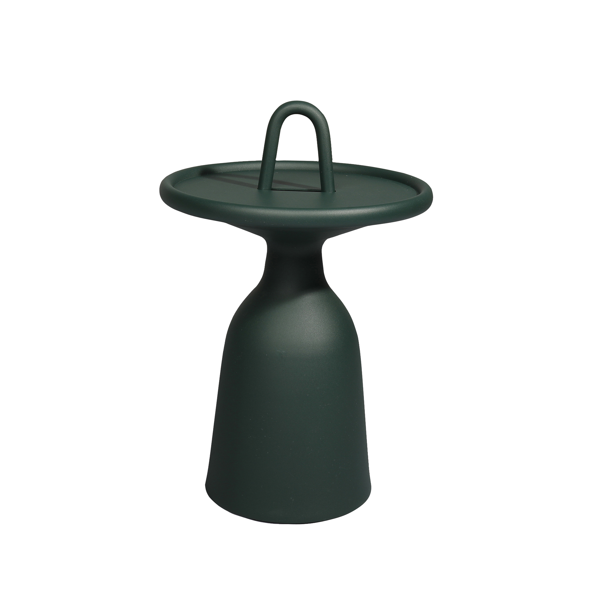 MINDO // MINDO 104 SIDE TABLE W/HANDLE Ø40 | DARK GREEN