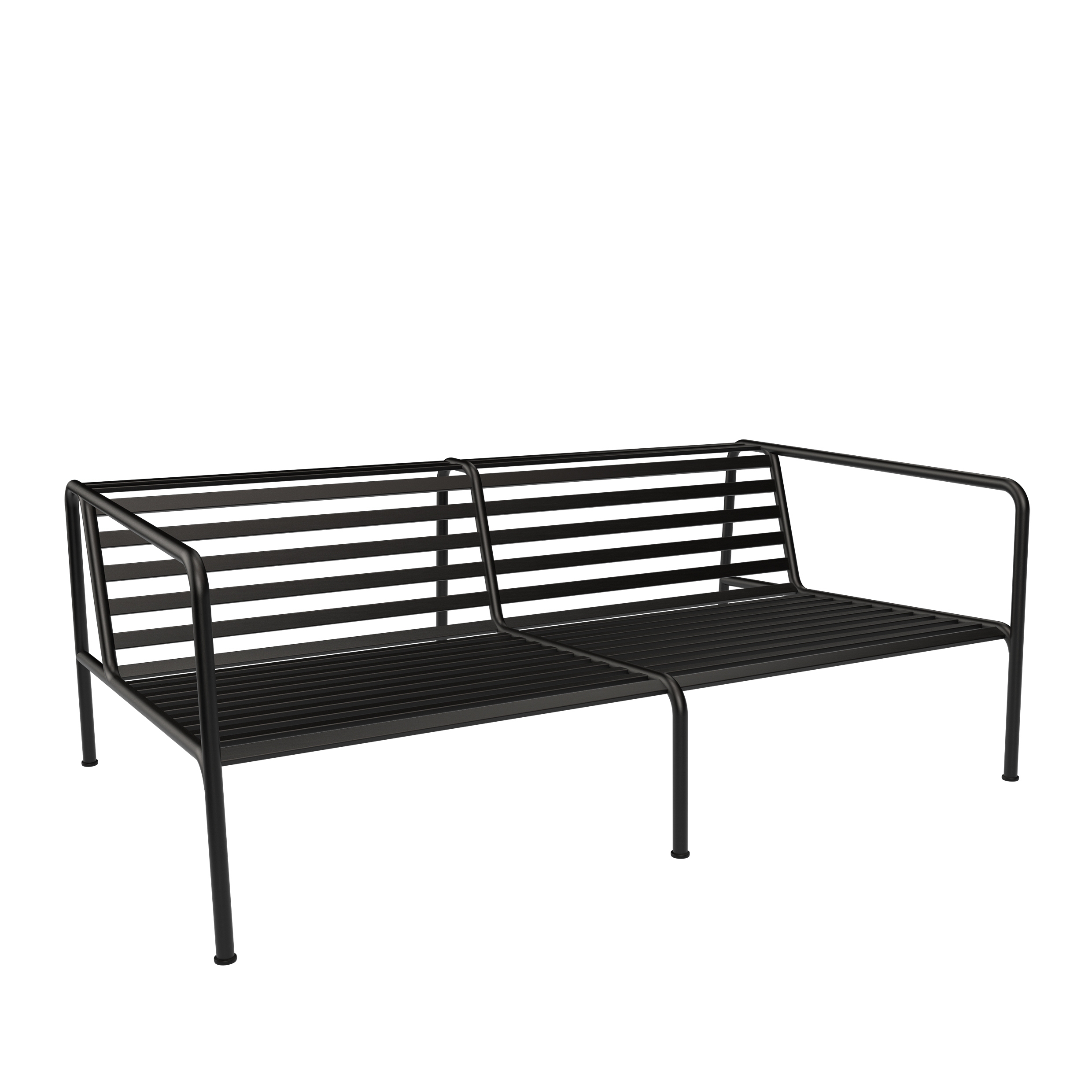 Houe // AVON 2-Seater - Outdoor Sofa,  Rahmen Black, Kissen Black